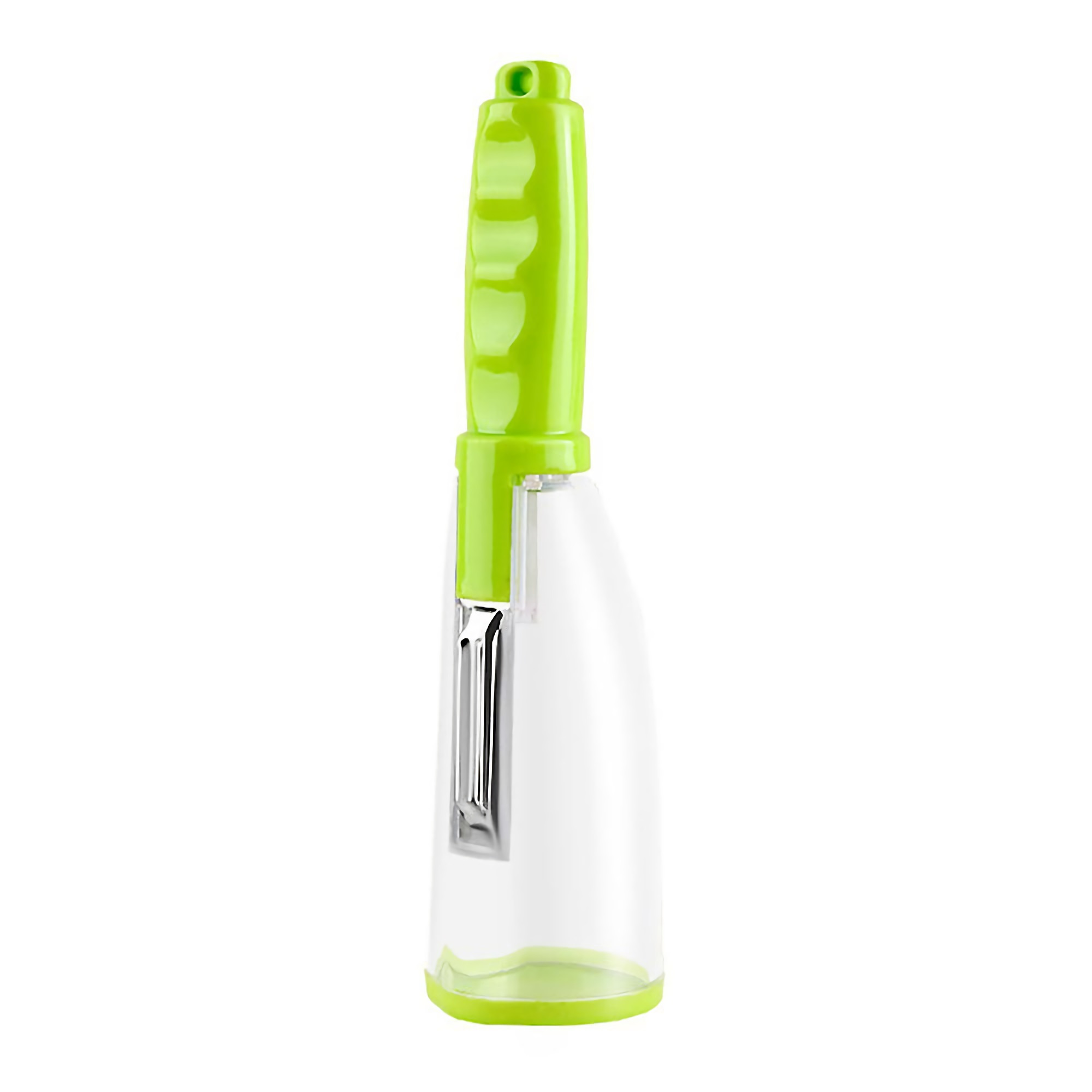 TEMU Éplucheur multifonction pour légumes et fruits de cuisine avec récipient de rangement, poignée antidérapante (Vert)