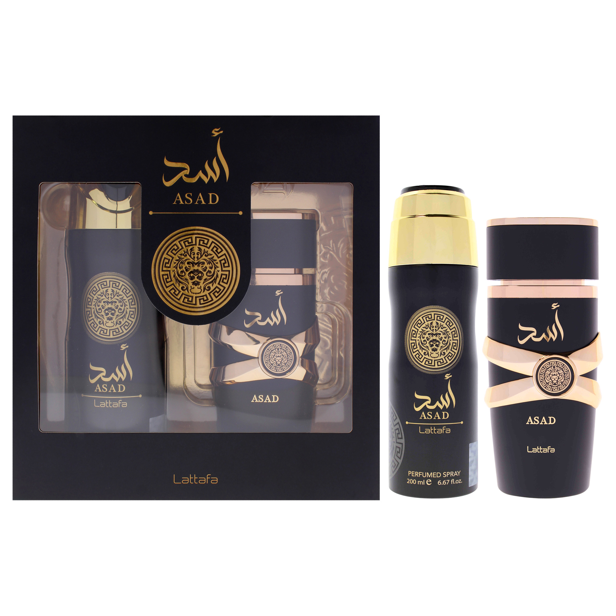 TEMU By Lattafa For Unisex - 2pcs Gift Set 100 Ml Edp Spray, 6.7oz Deodorant Spray
