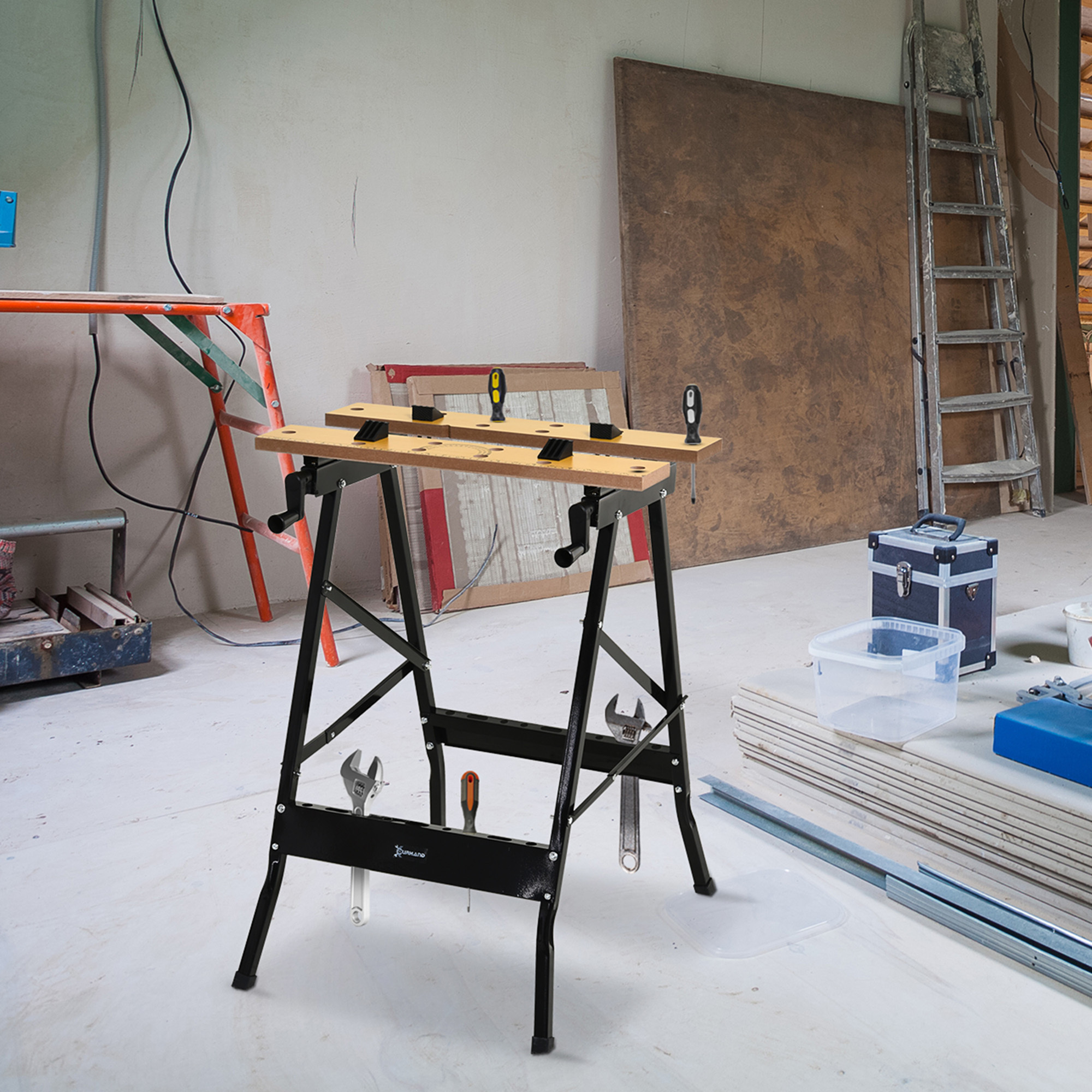 TEMU Banc de travail et béquille pliables, capacité de 220 lb