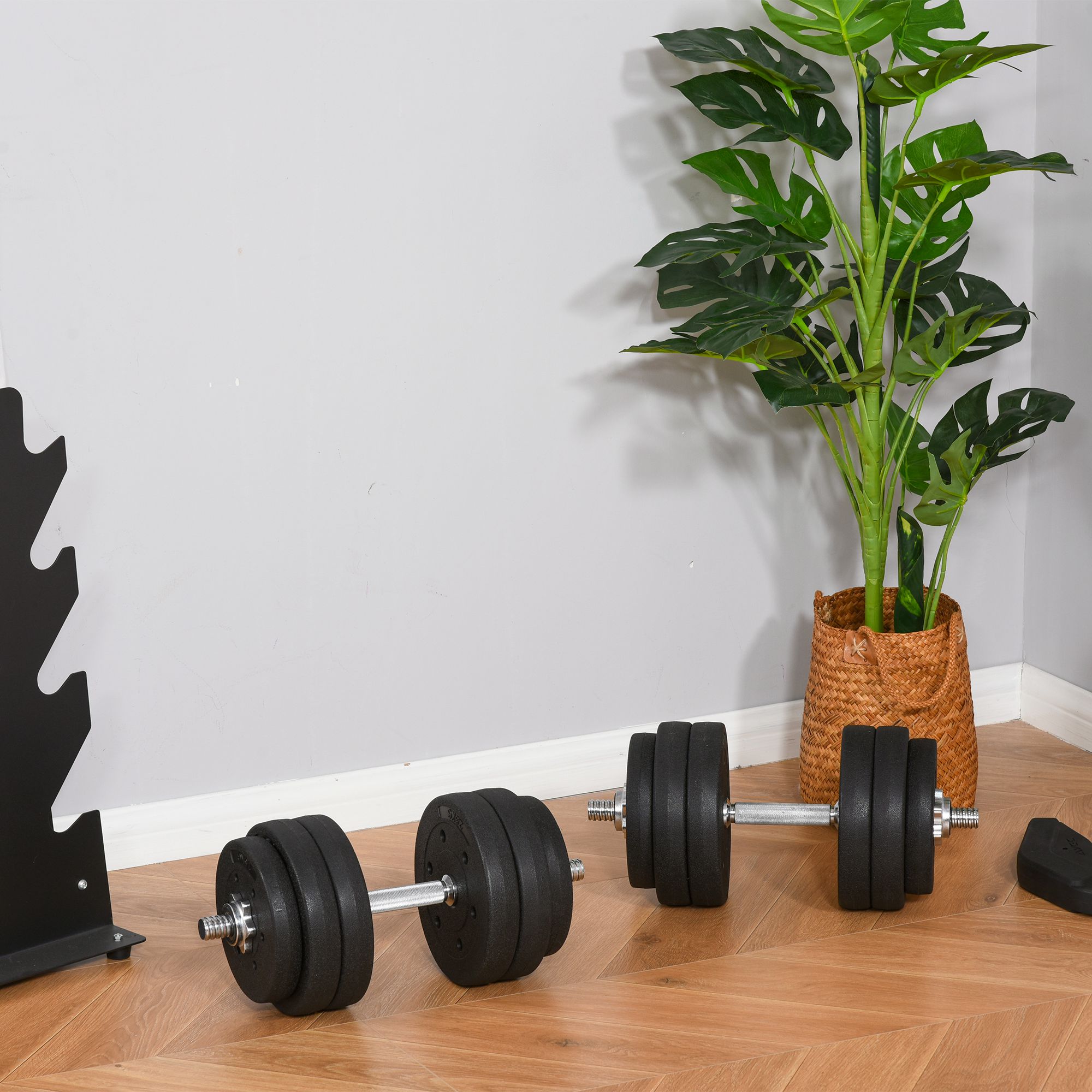 TEMU Ensemble de poids de 66 livres, barre d'haltère réglable, poids d'haltère pour entraînement de fitness corporel, entraînement d'haltère , et ,