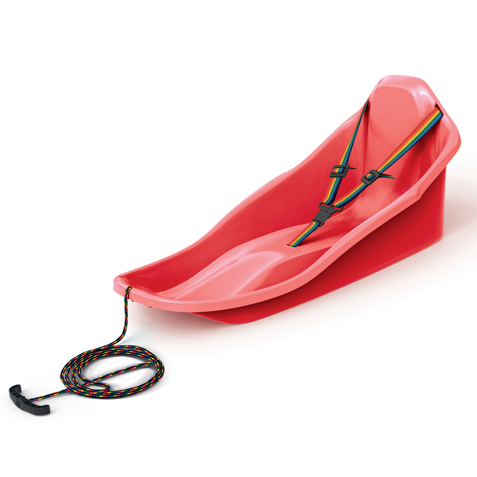 TEMU Traîneau de Neige pour Enfants - ExploRide Sled - Toboggan avec Corde à et Ceinture de Sécurité; Glissière d'Hiver en Plastique Extérieur pour