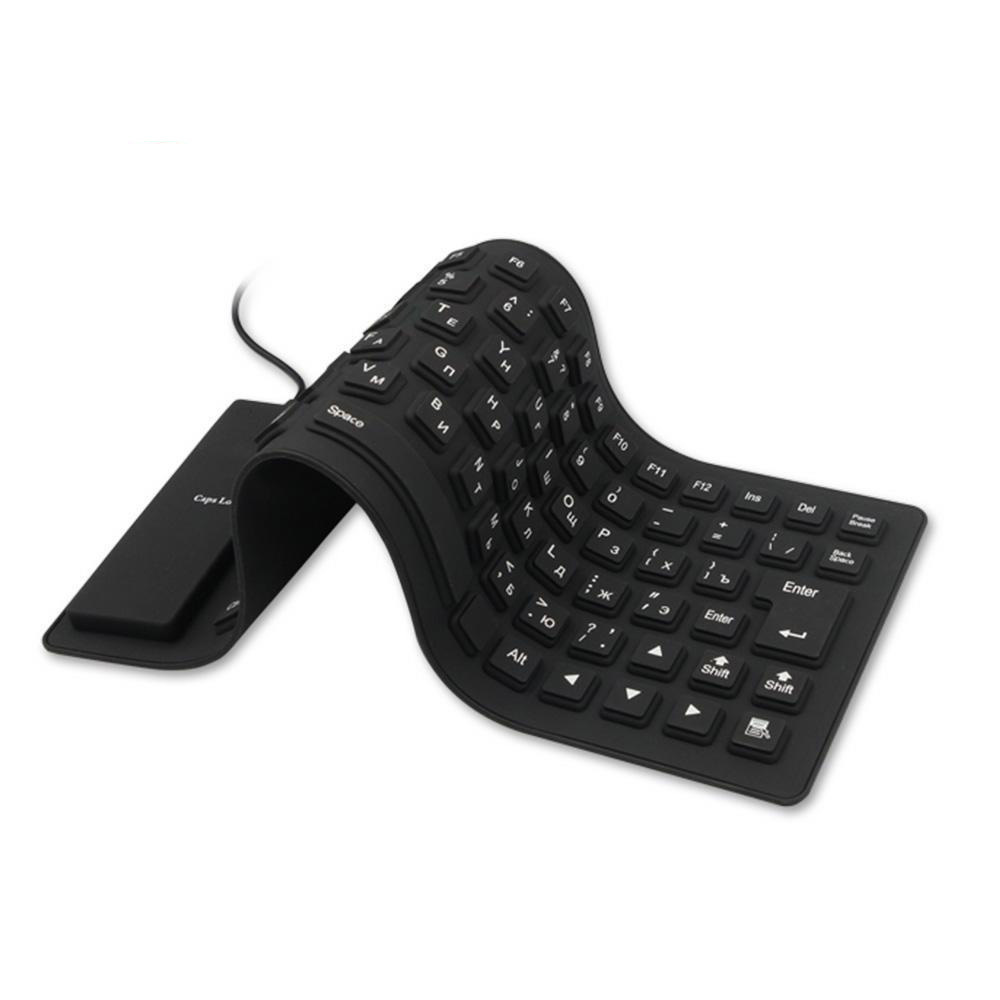TEMU Clavier en Silicone Pliable et Flexible USB Mini Anti-Poussière et Anti-Saleté