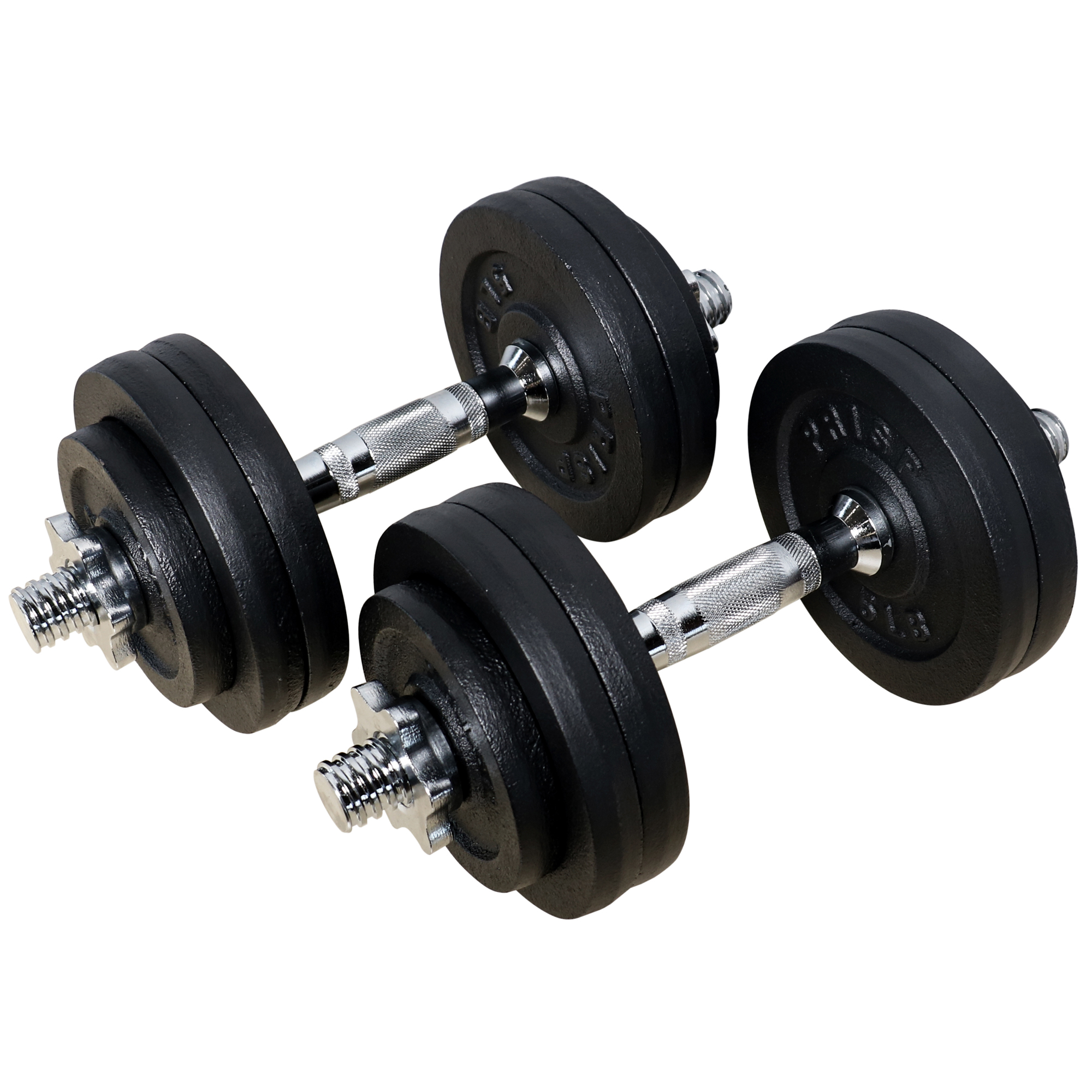 TEMU Ensembles de haltères à poids réglables - Comprend 2 barres, plaques en fonte et filetés, disponibles en ensembles de 40 lbs, 60 lbs lbs