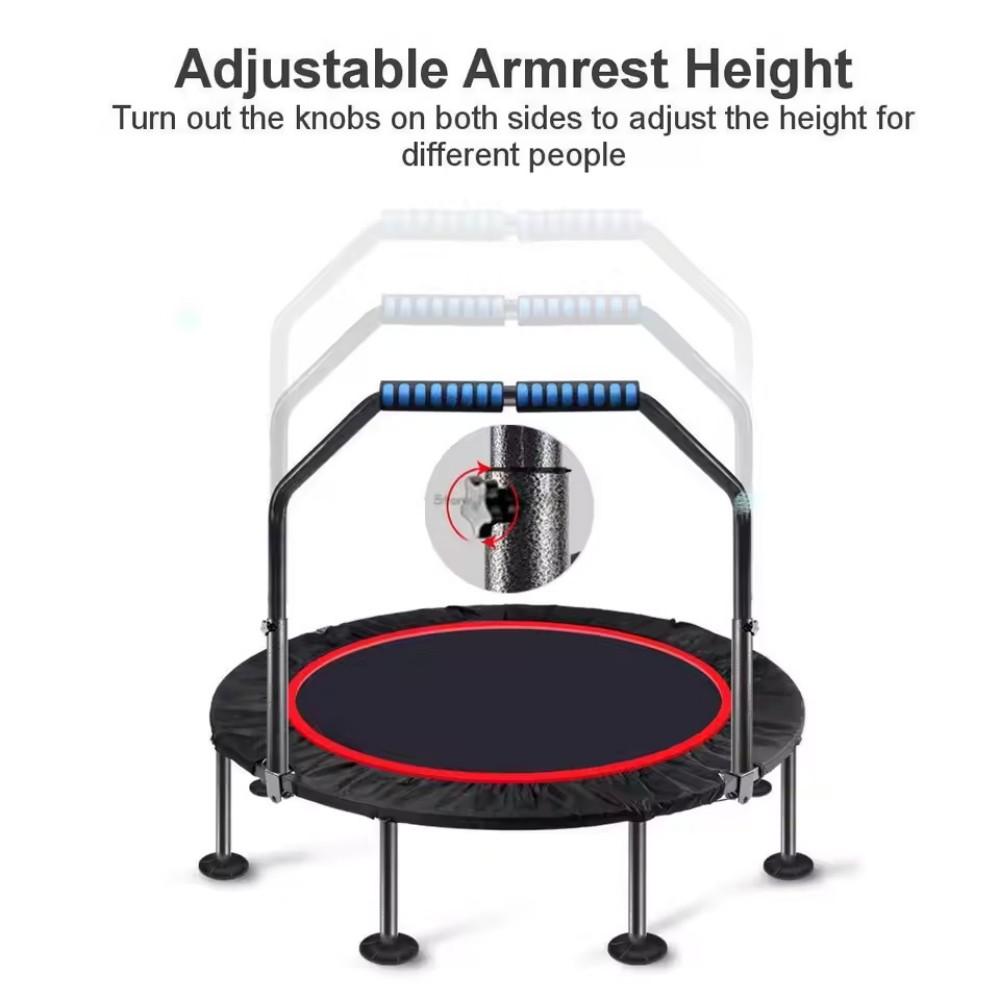 TEMU Trampoline 48 pouces Intérieur Extérieur Maison Fitness Exercice Pliable Rebounder