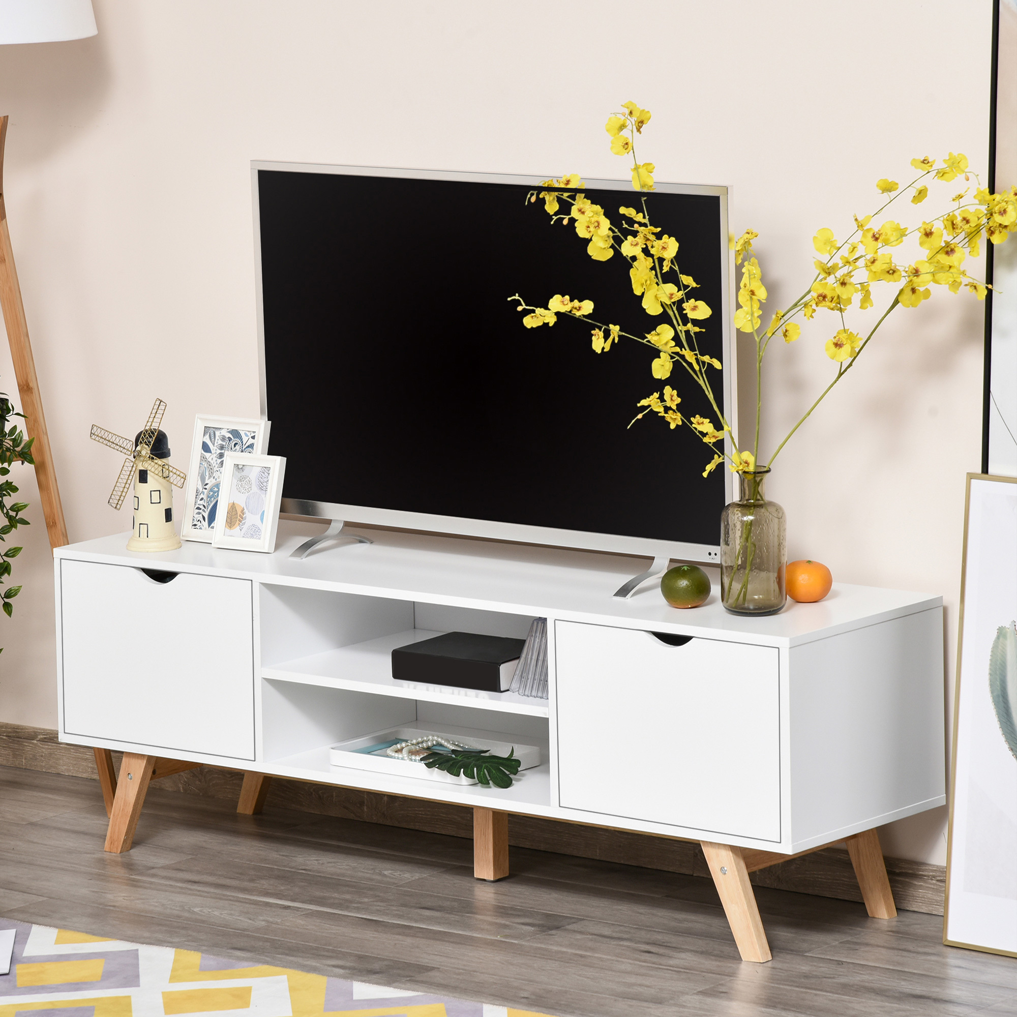 TEMU Tv Stand With 2 Cabinets For Tvs
