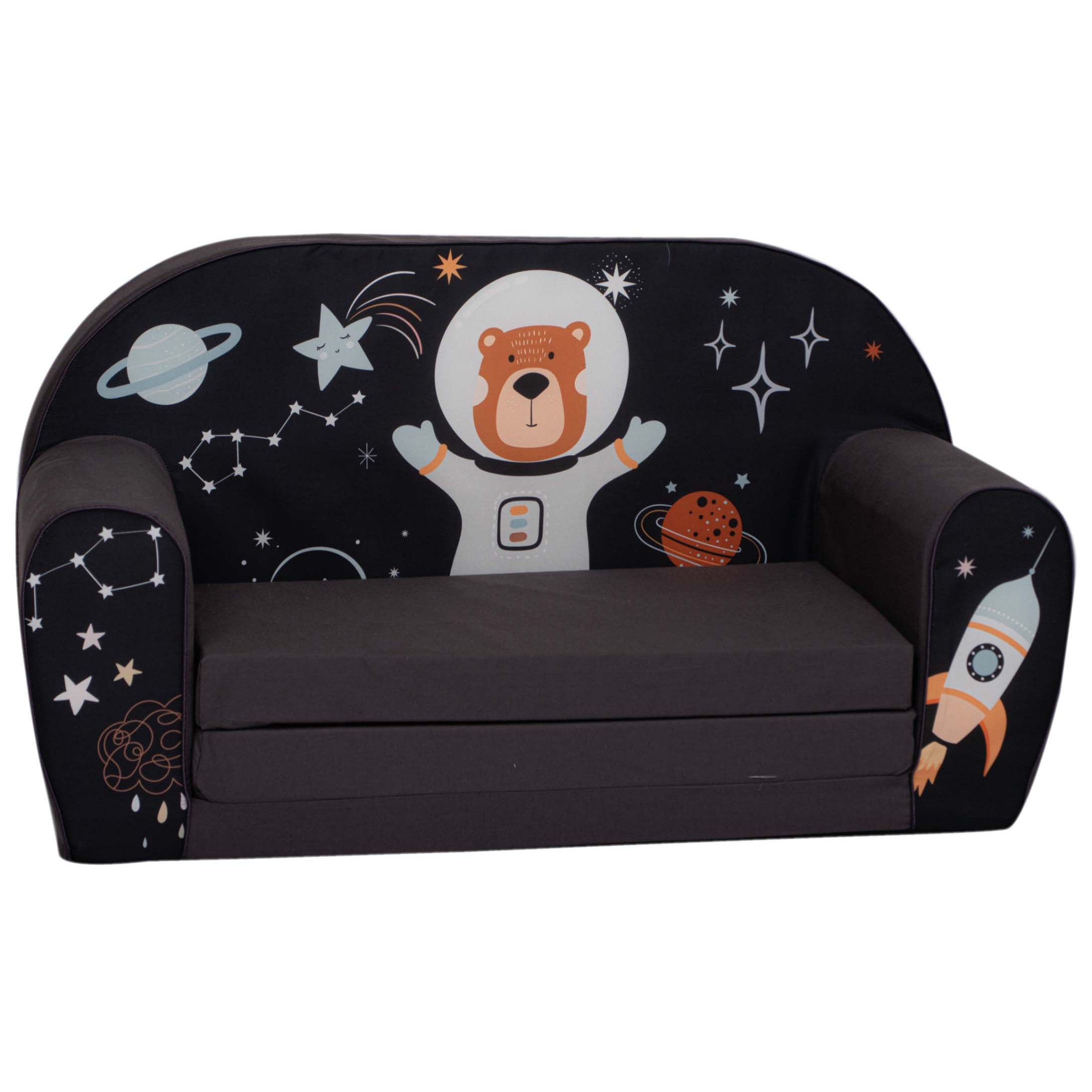 TEMU Canapé pour Enfants - Canapé en Mousse Convertible en Fauteuil Relax, Chaise Longue Confortable pour Enfants, Fabriqué en Europe