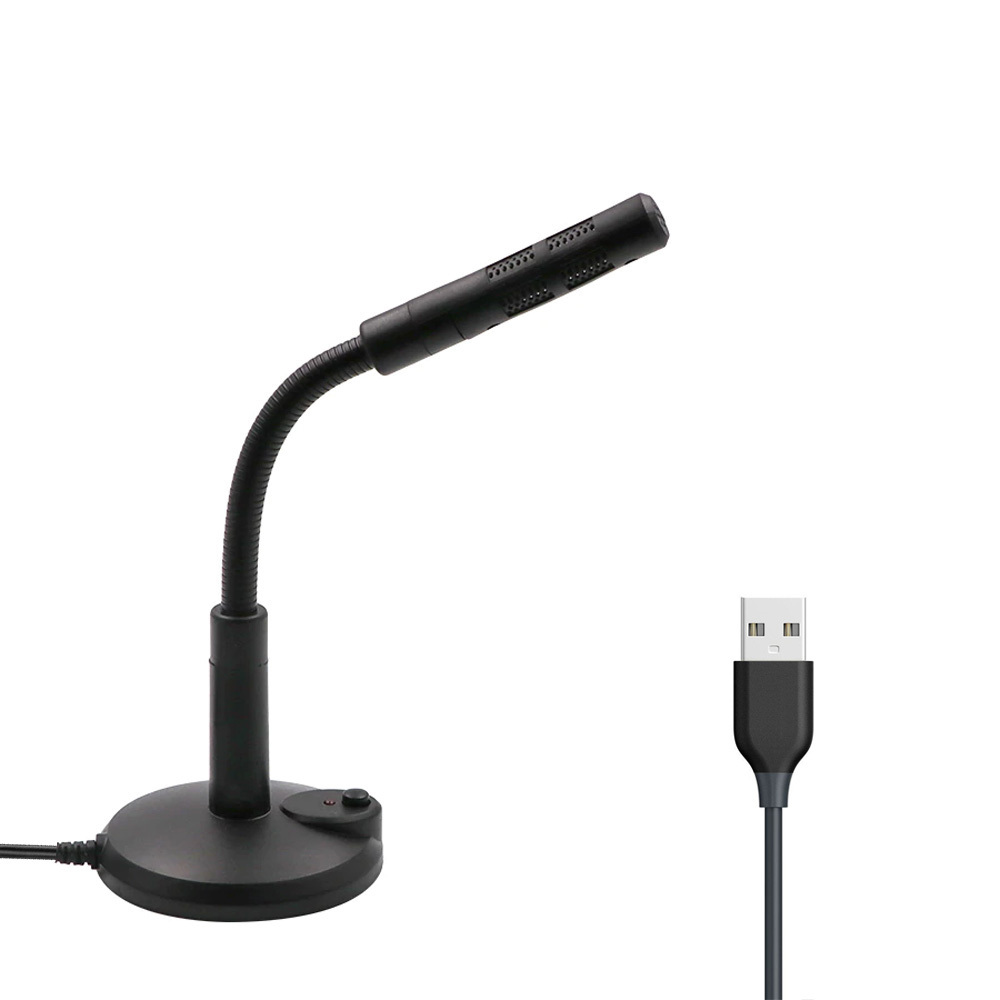 TEMU Microphone USB de Bureau avec Bouton Allumage/Éteignage et Mute pour Ordinateur et Laptop