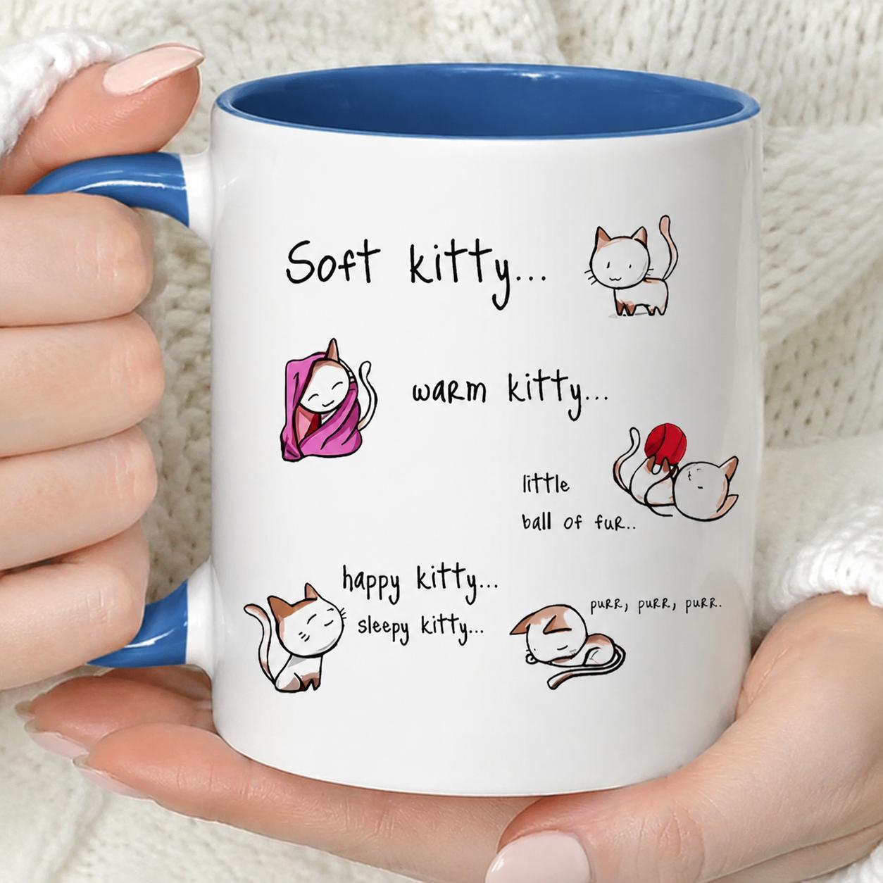 TEMU Cute Kitty Mug (warm And Design) - Perfect For Cat Lovers And Cozy Moments | Adorable Cat Printed Mug | Microwave Safe And Dishwasher Friendly