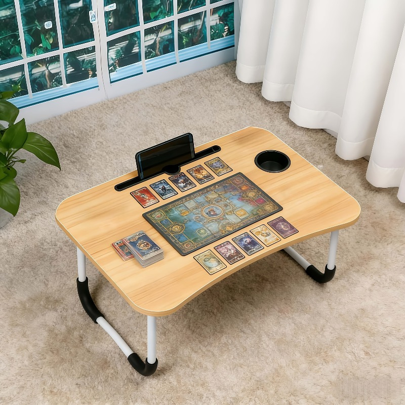 TEMU Nouveau bureau d'ordinateur portable de bureau portable 2026, bureau d'ordinateur portable extra-large robuste, bureau d'ordinateur pliable avec