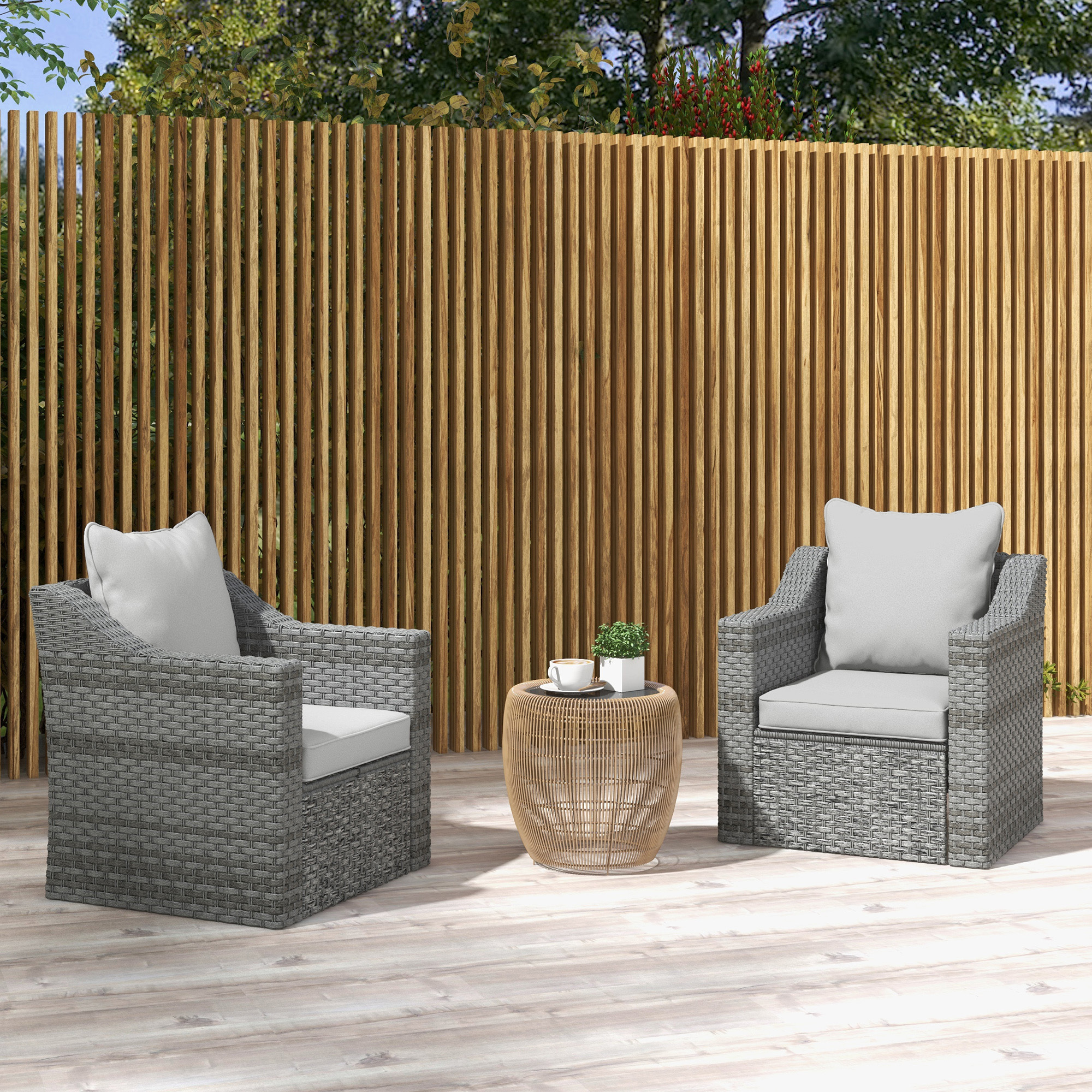 TEMU 4pièces Coussins de chaise de patio, oreillers, ensemble de coussins de patio de remplacement pour meubles de jardin intérieurs et extérieurs