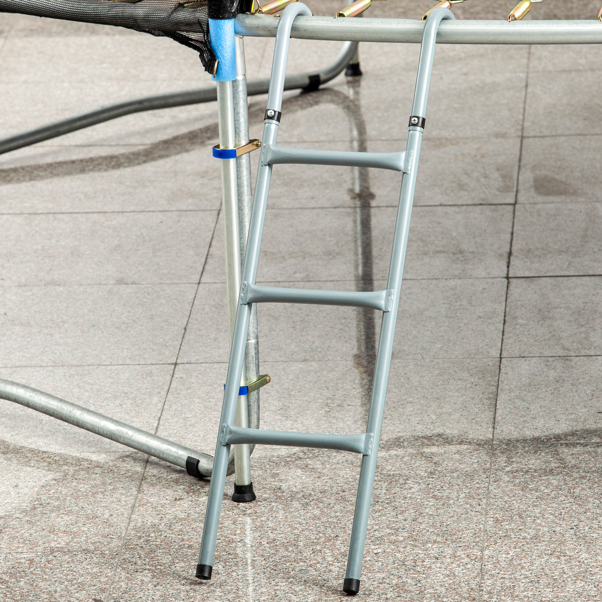 steel trampoline ladder fit 12ft 14ft trampoline 3 step trampoline ladder outdoor trampoline accessories 330 lbs capacity