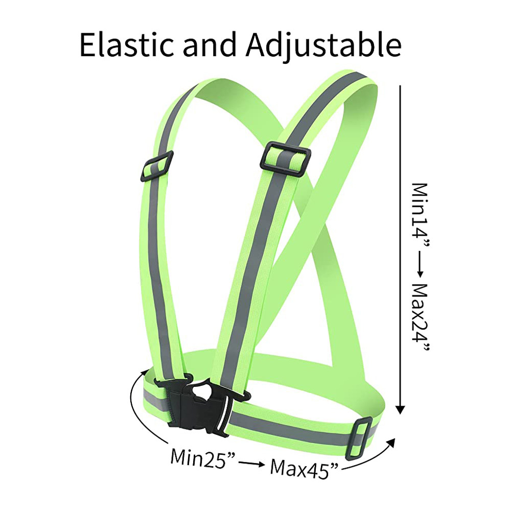 TEMU Reflective Vest Adjustable Safety Visibility Belt Cycling Hiking