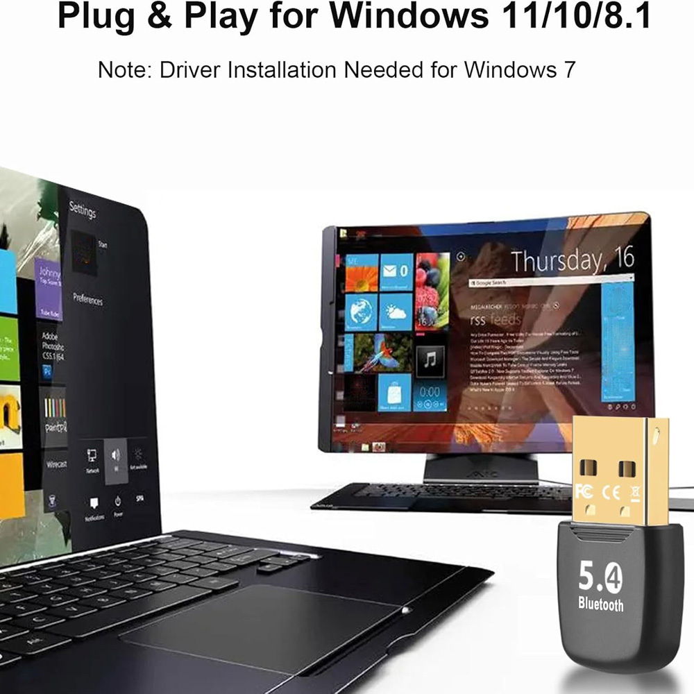Adaptateur Bluetooth 5.4 USB Externe Dongle Sans Fil pour PC Ordinateur