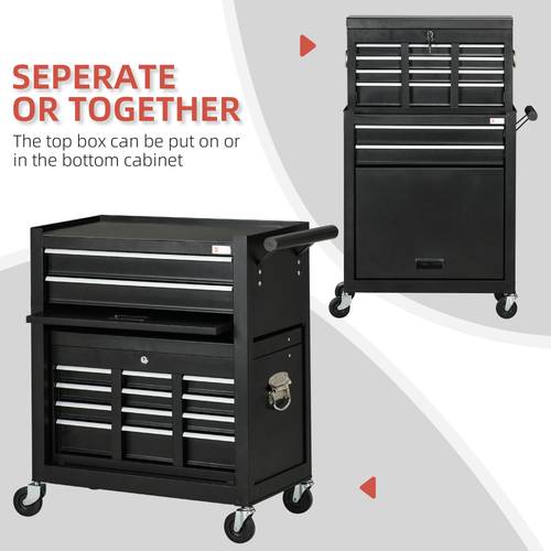 6 drawer tool chest set on wheels lockable rolling tool box cabinet durable lockable design smooth sliding drawers multi purpose use