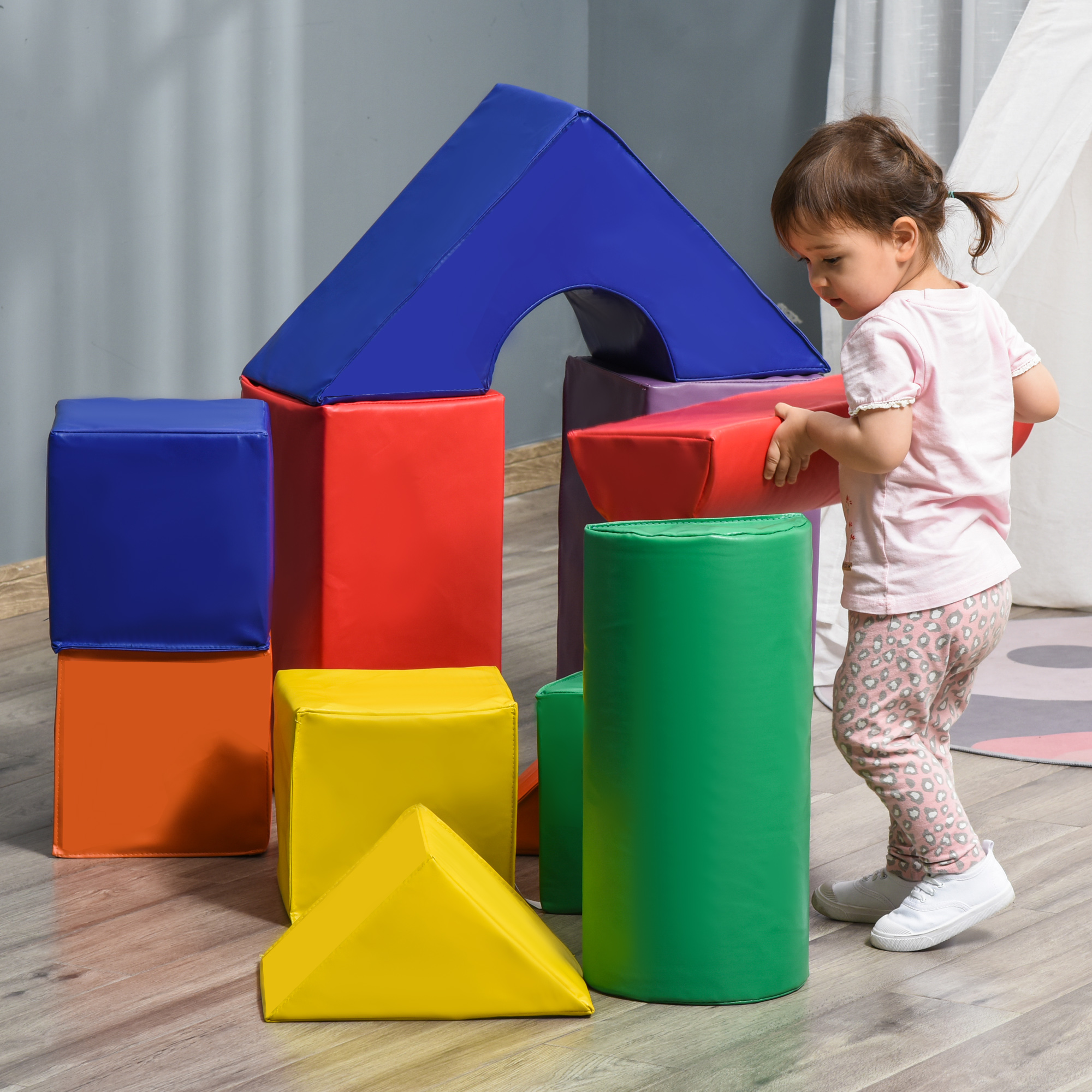 TEMU 11pcs Soft Play Blocks Toy Foam Building And Stacking Blocks For Kids