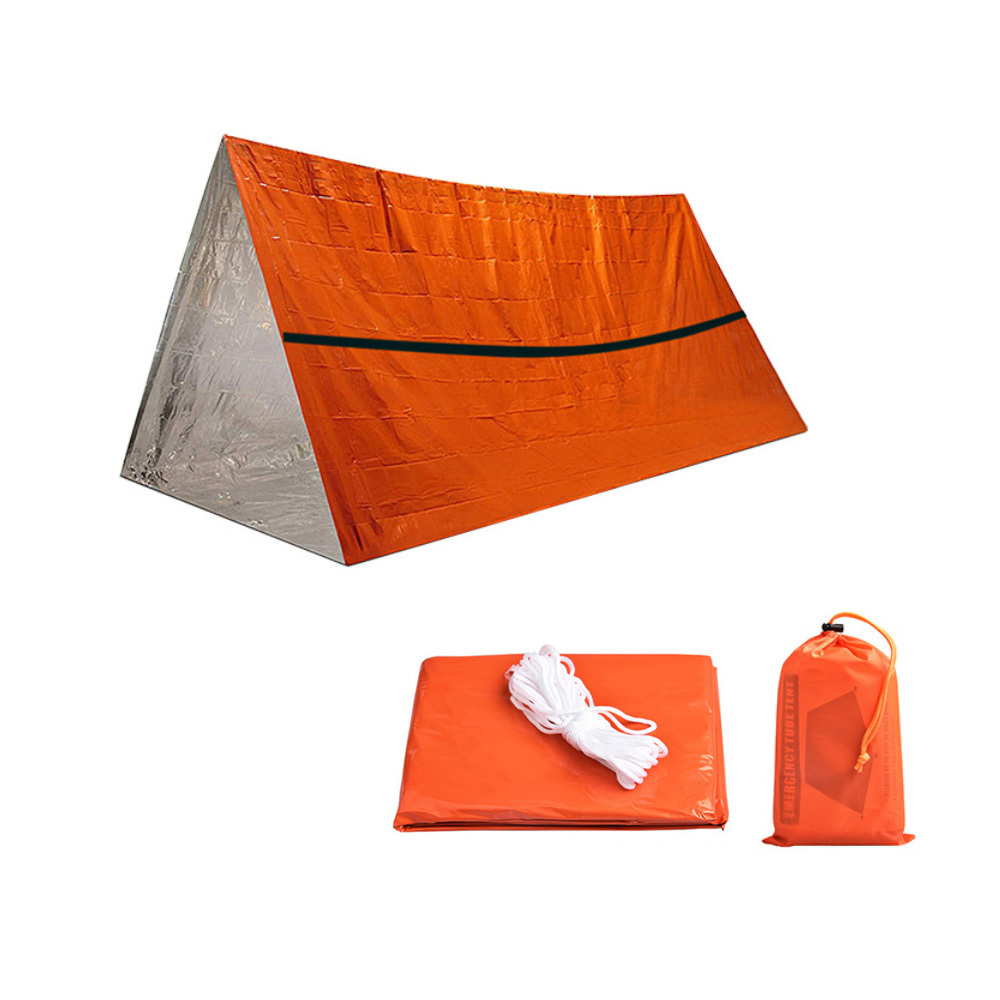 TEMU Emergency Blanket Sleeping Bag Survival Space Outdoor Hiking Camping Gear