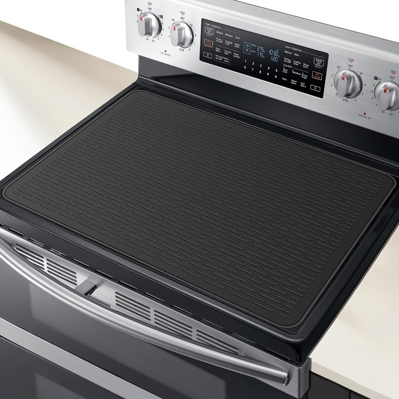 electric stove top cover 28 x 20 silicone stove cover pad heat resistant ceramic and glass stove protector foldable dish drying pad suitable for kitchen   rv stove protector stove protector kitchen appliance cover   accessories durable kitchen supplies heat resistant materials home cooks   high quality protector