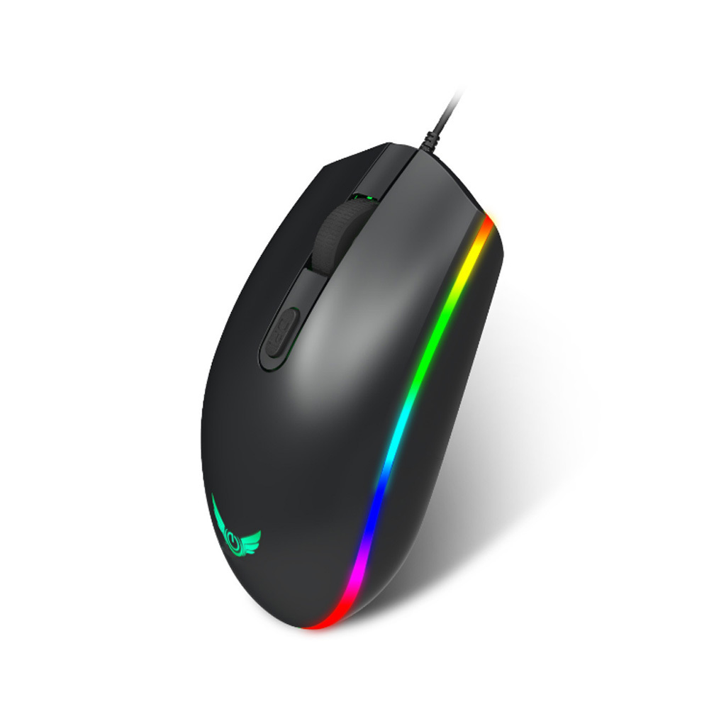TEMU Computer Gaming Mouse 1600dpi 3 Buttons Rgb Led Backlight Optical Ergonomic Mice