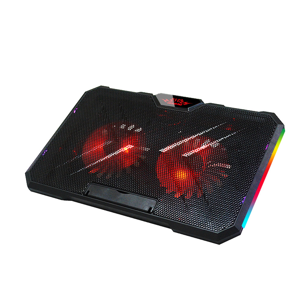 TEMU Support de Refroidissement pour Ordinateur Portable 11 - 17 Pouces - Ventilateur Silencieux avec Lumières LED RGB