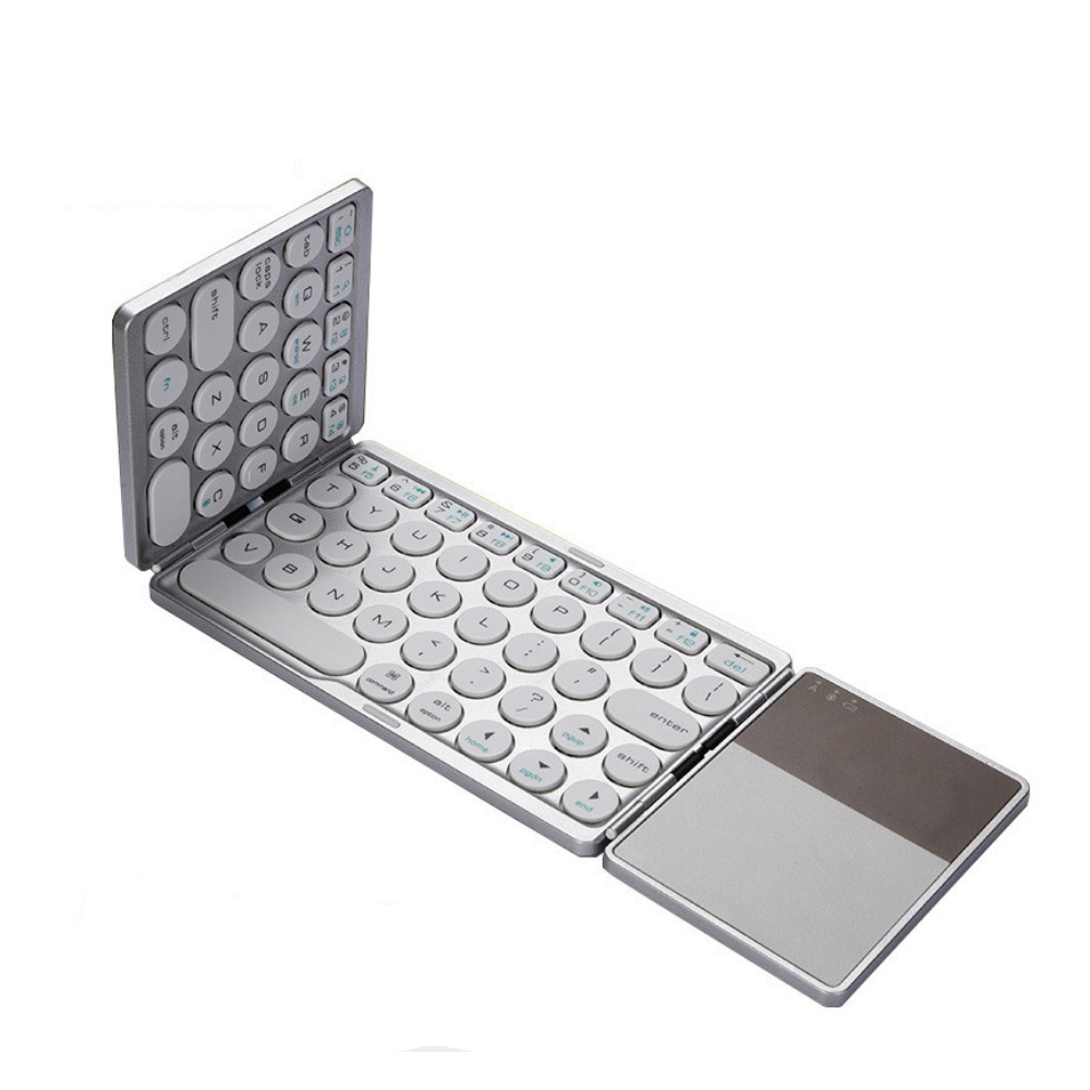 TEMU Wireless Keyboard With Touchpad Three-fold Portable Rechargeable Bluetooth