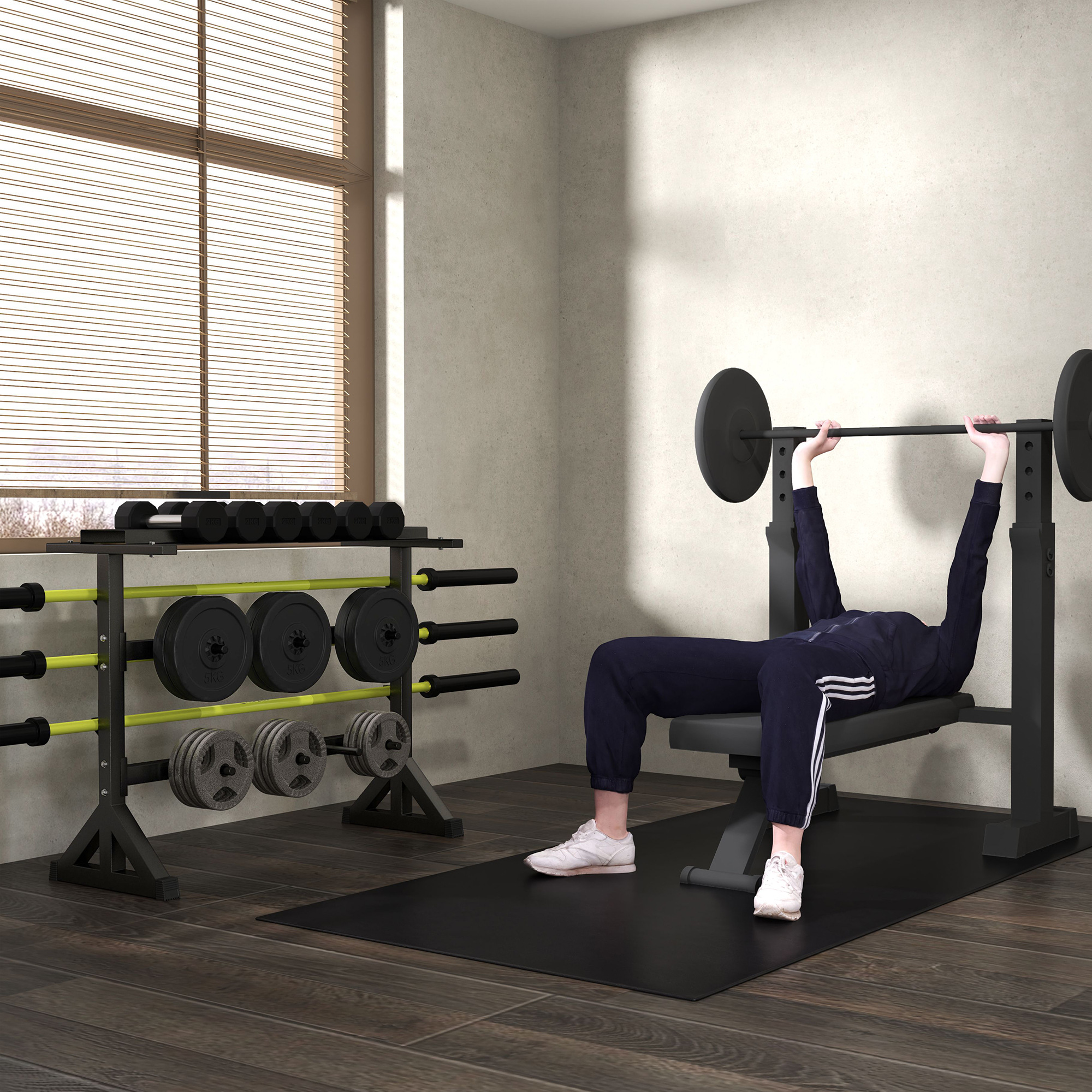 TEMU Weight Rack For Weight Plates, Dumbbells And Barbell Bars, 1100lbs Capacity Weight Plate Rack Dumbbell Rack For Home Gym Storage