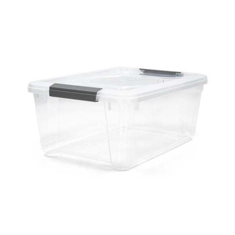   12 2l clear storage containers pack of 6 durable stackable organizers for home kitchen and office Product details 1