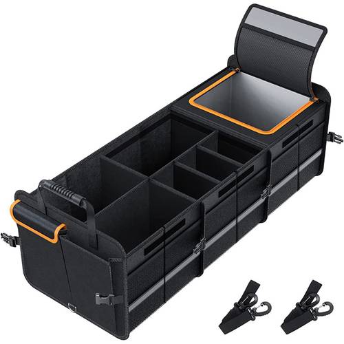 car trunk storage box cargo organizer collapsible size adjustable w lid for car suv