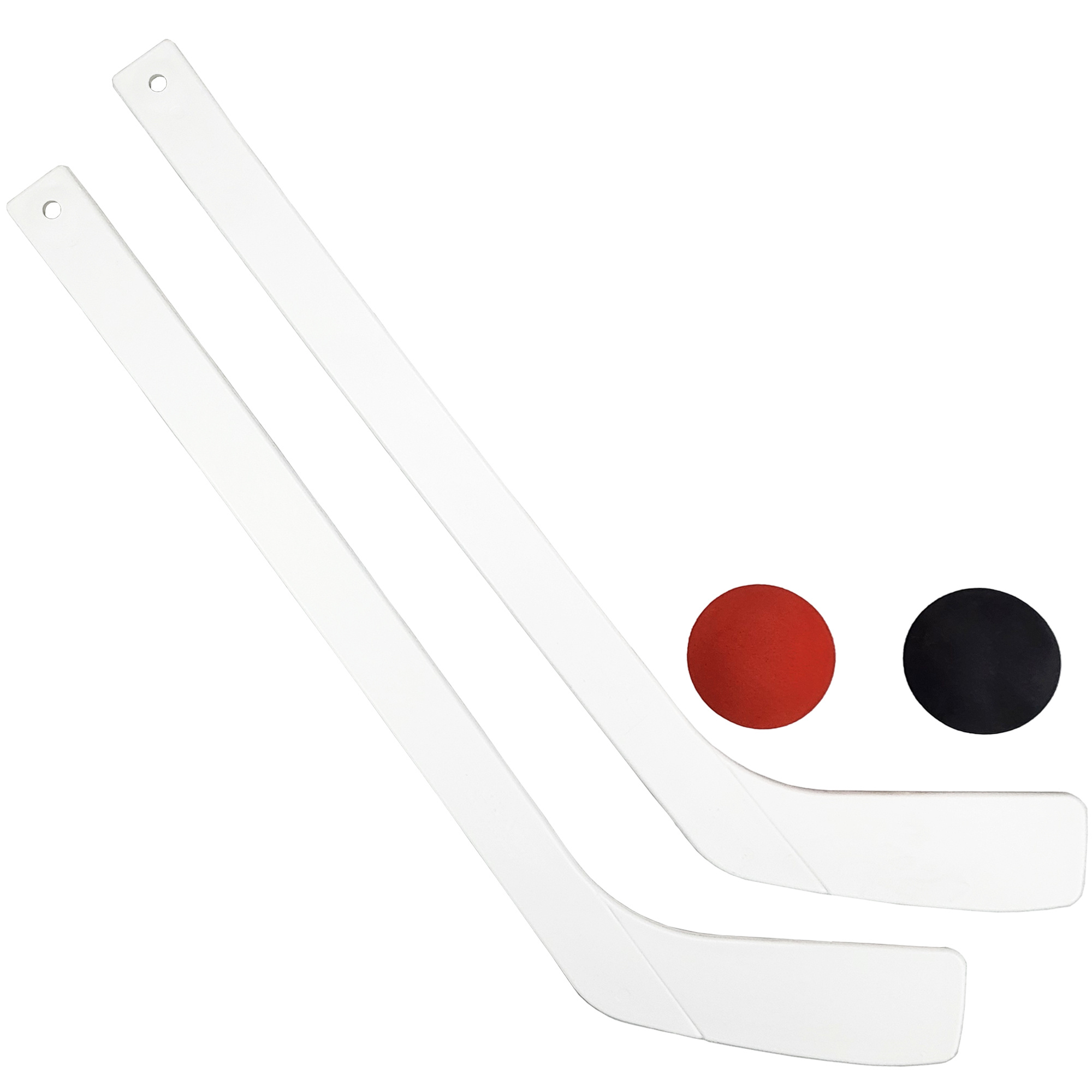 TEMU 4pièces Mini Kit de Hockey - 2 Mini Bâtons & 2 Balles Kit de Hockey au Genou; Cadeau Sportif pour Intérieur, Sous-sol, Garage