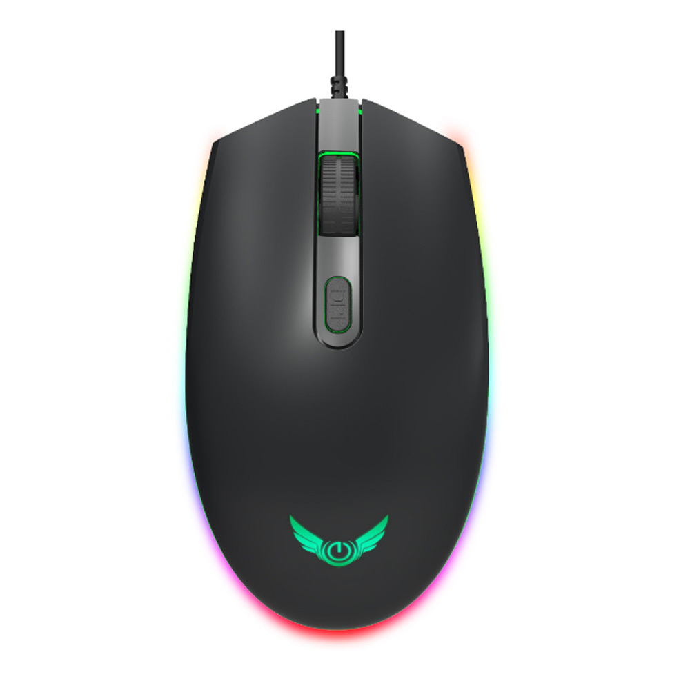 TEMU Mouse de Jeu Informatique 1600DPI 3 Boutons Éclairage LED RGB Ergonomique Optique