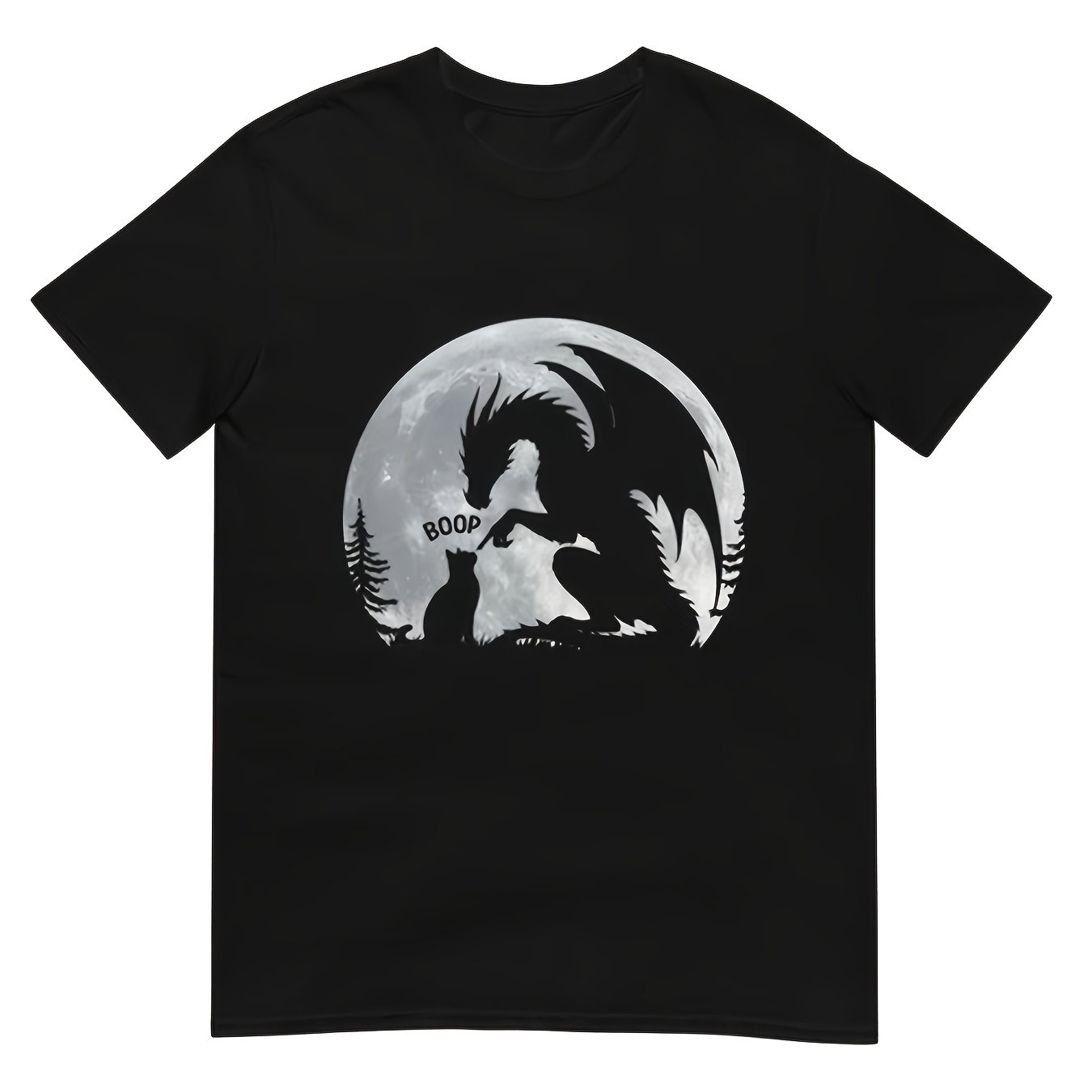 TEMU T-shirt de nuit fantaisie, et amusant, avec un chat Dragon sous , 1