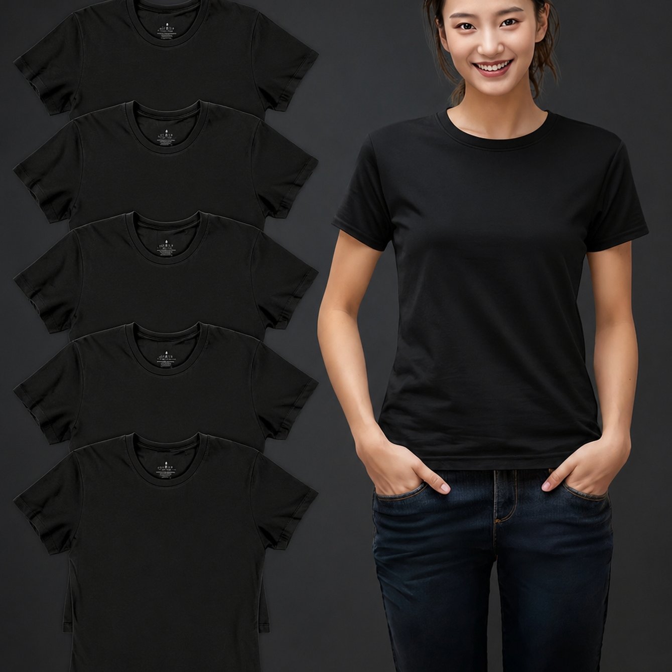 TEMU T-shirt , Polyvalent, , Tissu Doux et Lisse, T-shirt Tendance, T-shirt Style Facile, Ambiance Décontractée, T-shirt Toutes Saisons.