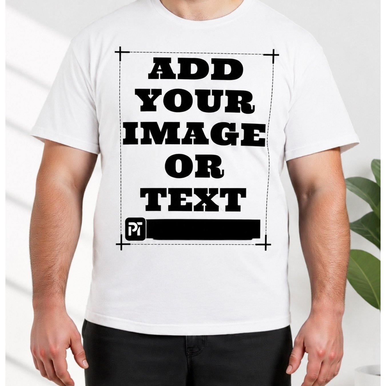 TEMU Custom T-shirt, White Short-sleeve, Create-your-own Design, Large Customizable Print Area For Text Or Images, Stylish And Versatile, Perfect For