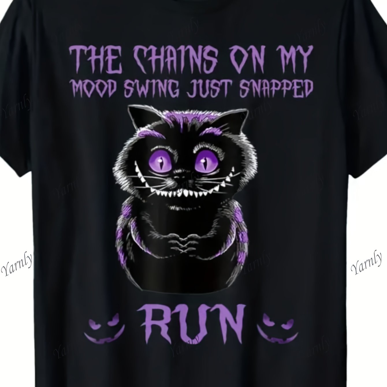 TEMU Whimsical ( Cat Design) – Short-sleeve Crew Neck Style, Perfect For Casual , Fun Statement Wear | Unique Graphic T-shirt | Comfortable And Fit