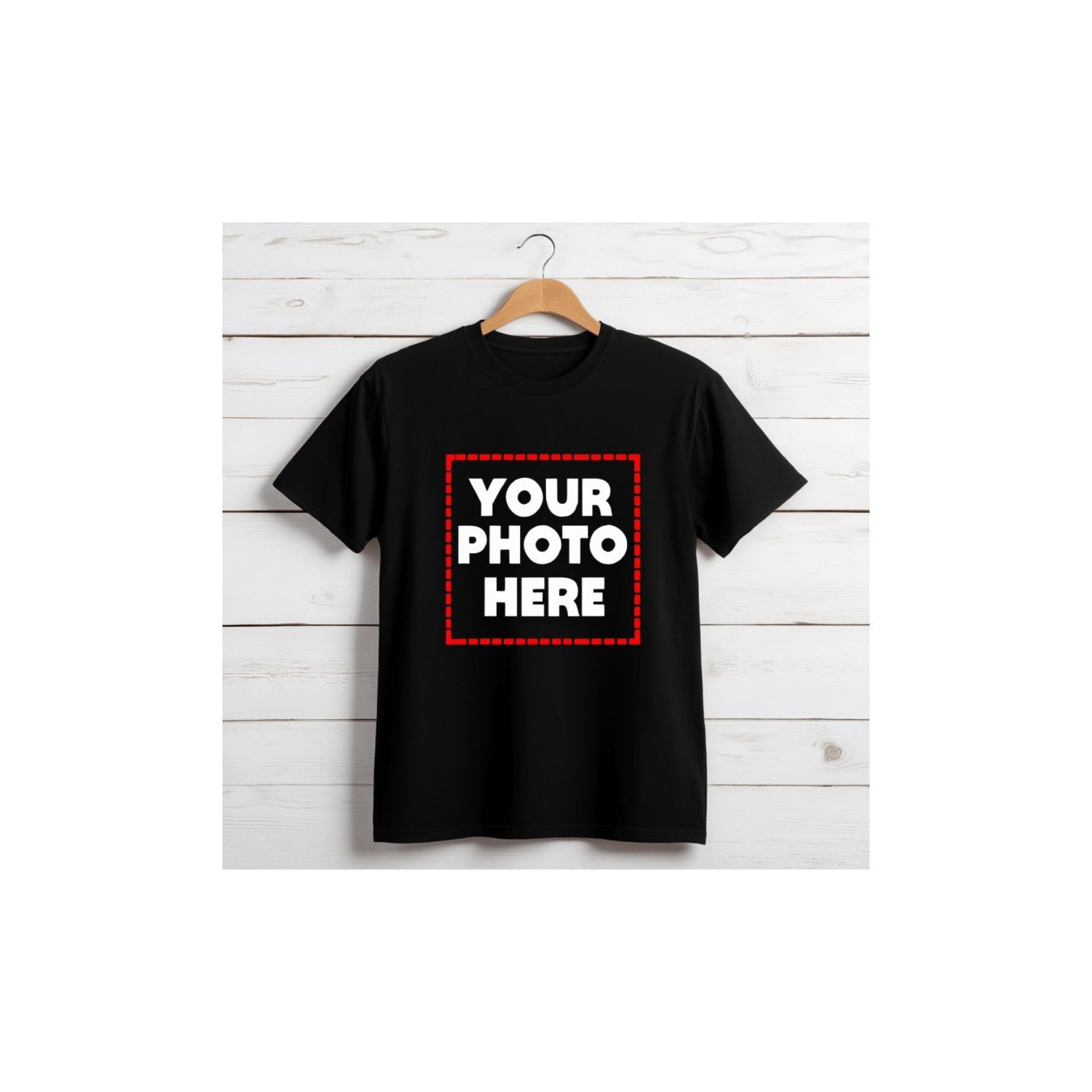 TEMU T-shirt personnalisé, option de téléchargement de photo, graphismes , zone de message personnalisé, coupe confortable, parfait pour offrir, les