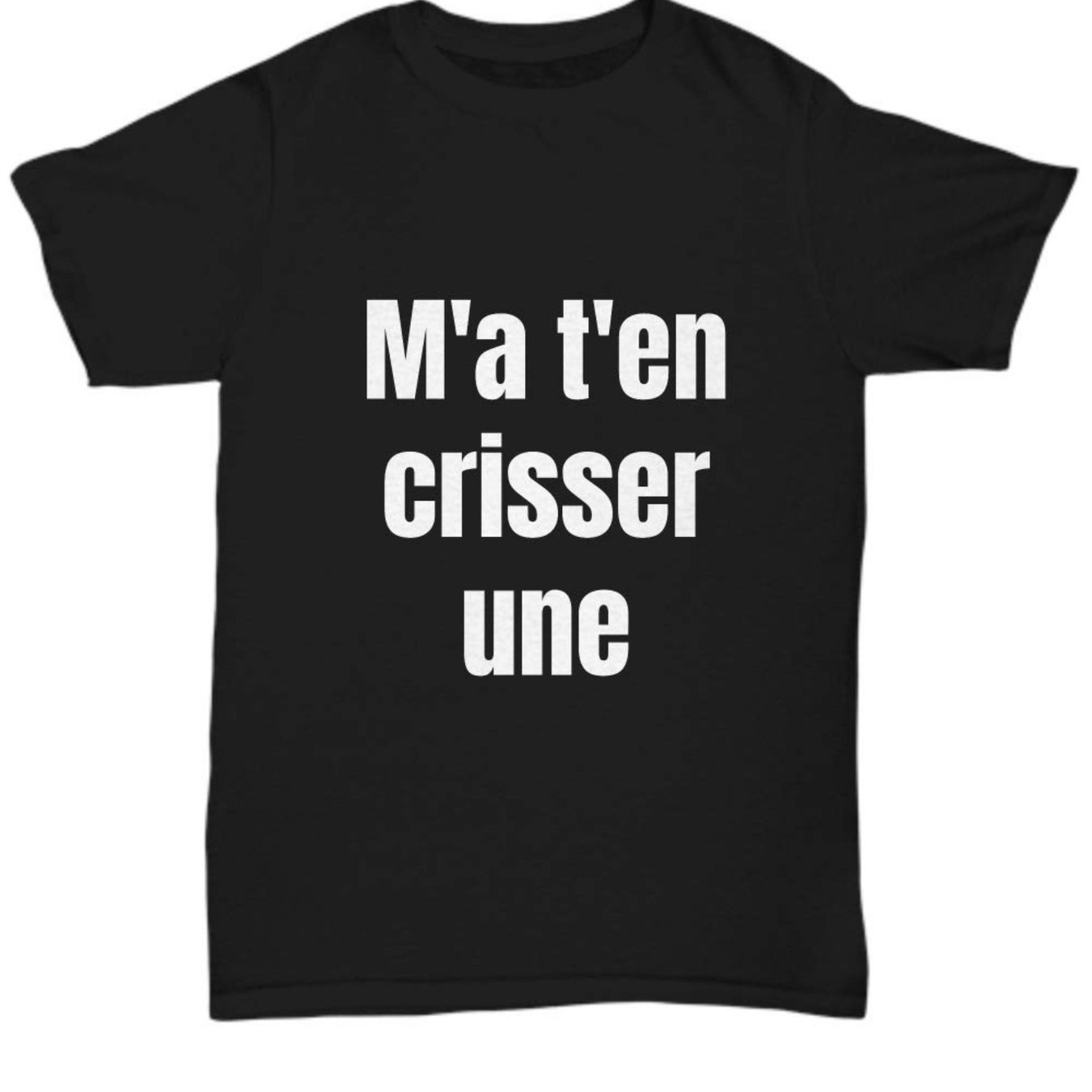 TEMU T-shirt Homme Slogan Français Noir avec Impression Blanc J' PAS! JE M'EN ! Décontracté Col Rond Manches Courtes Lavable en Machine Coupe Toutes