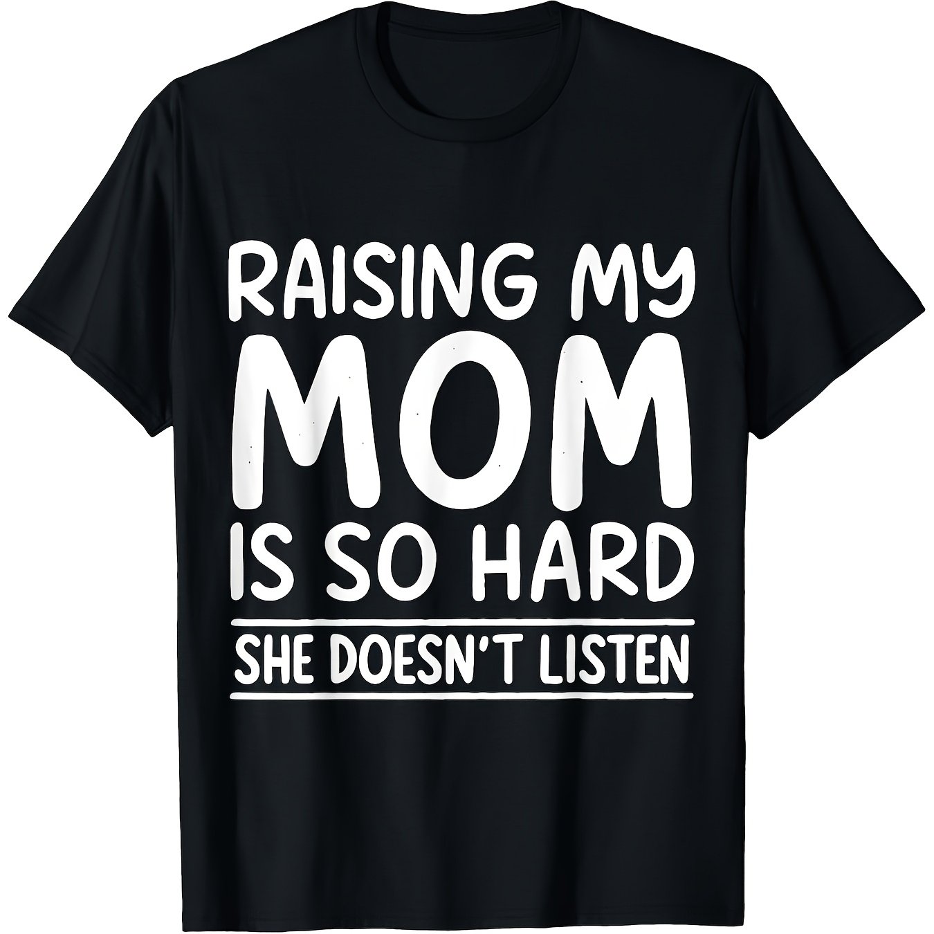 TEMU T-shirt humoristique « Élever ma mère, c'est si dur, elle n' pas » - T-shirt rétro humoristique à manches courtes et col rond, convient pour une
