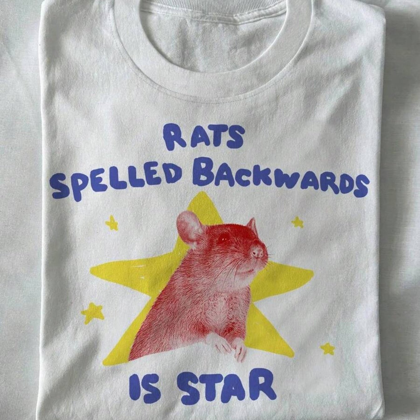 TEMU T-shirt graphique humoristique « Rats épelé à , c'est Star » - Cadeau pour des rats et des animaux de compagnie