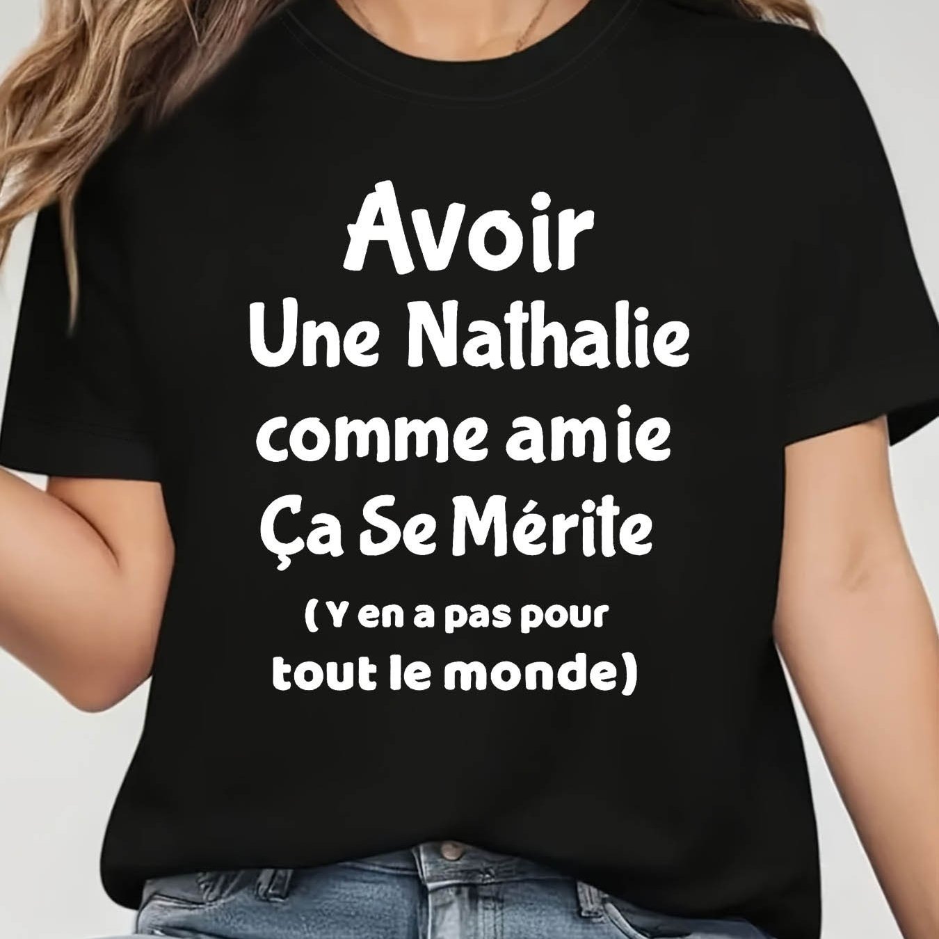 TEMU T-shirt graphique avec française amusante pour toute personne prénommée