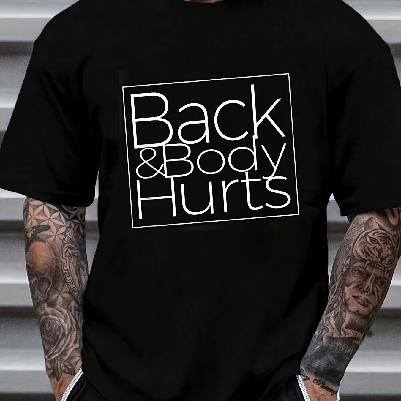 TEMU T-shirt Décontracté Unisexe à Message Affirmé (Design Typographique ) – Noir, Manches Courtes, Col Ras du Cou, Coupe Décontractée, du , Vêtement