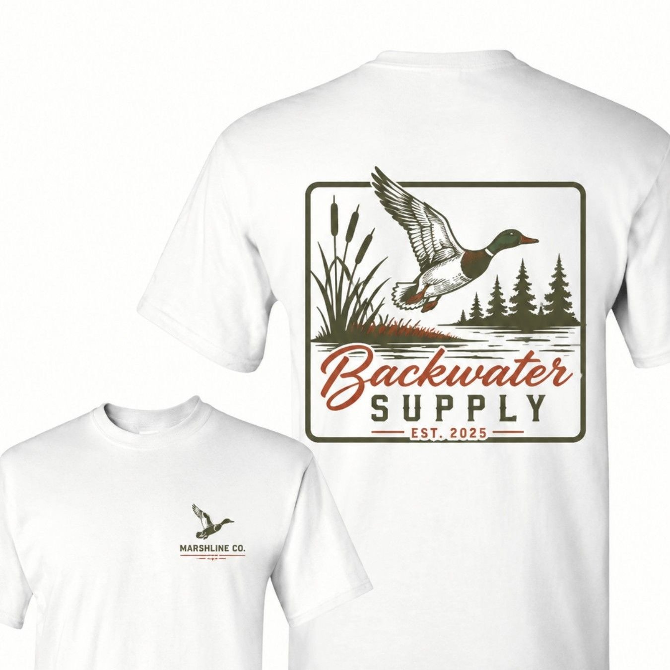 TEMU T-shirt à manches courtes pour homme avec imprimé canard sur le devant et le dos, pour en eaux stagnantes et les , haut décontracté d'extérieur