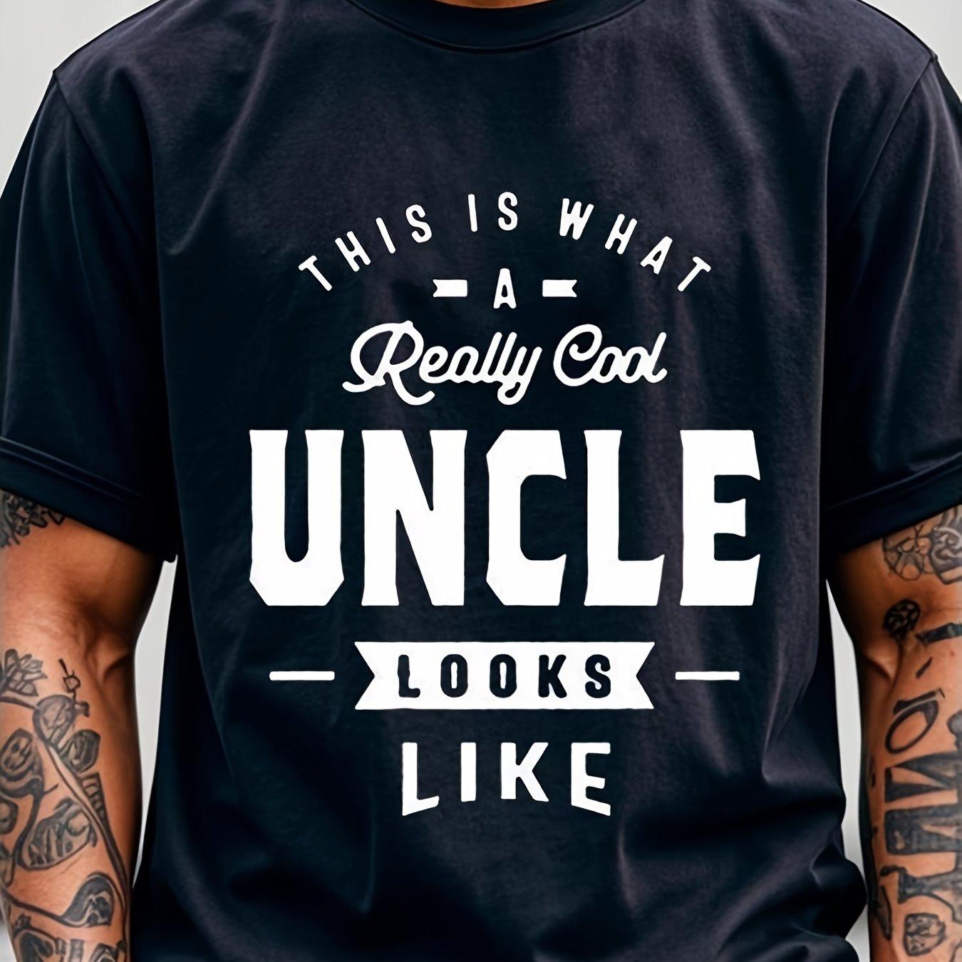 TEMU Cette T-shirt "Voilà ce que ressemble un cool" avec un texte blanc saisissant, une coupe ample et décontractée, un design amusant d', un cadeau