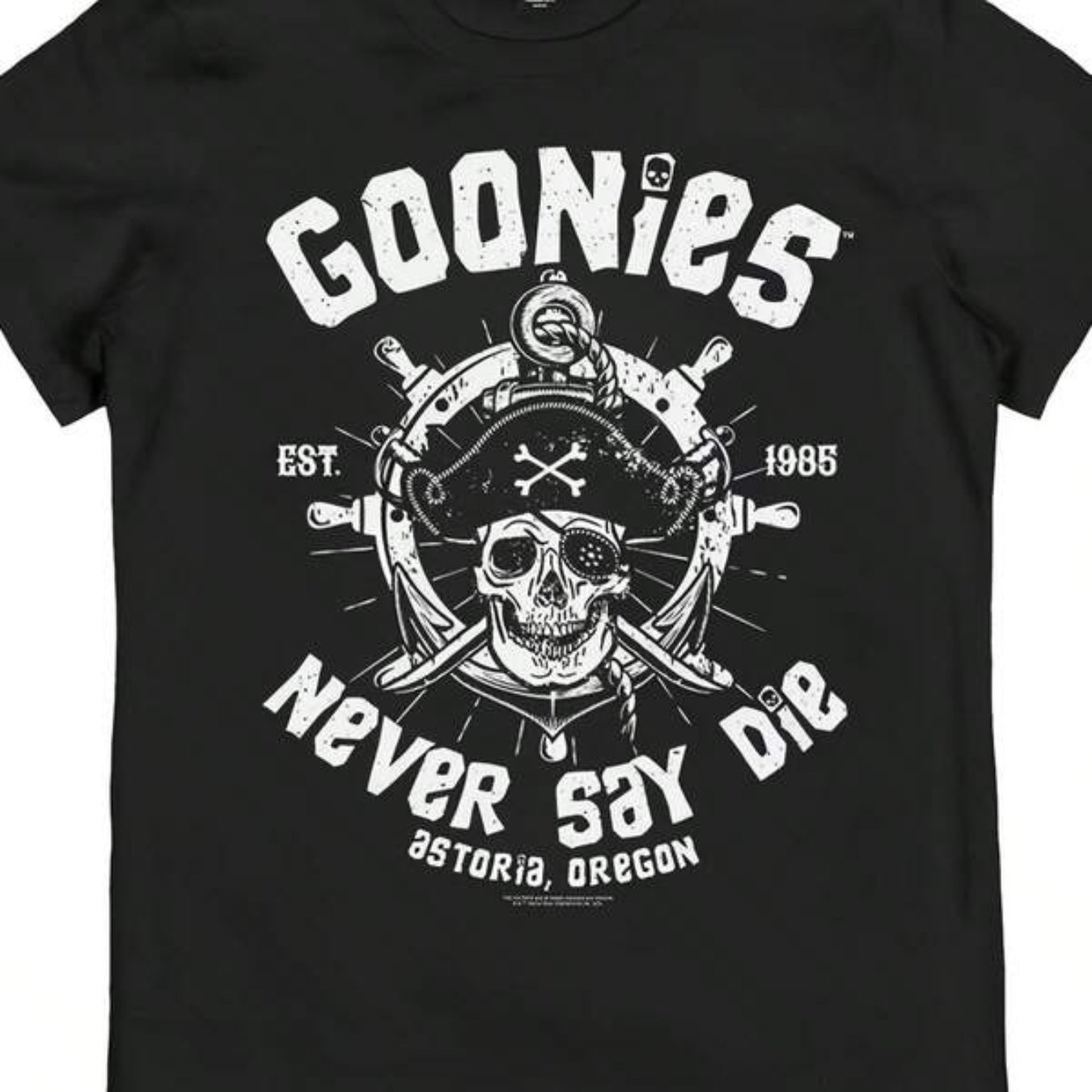 TEMU T-shirt SM Pure Imprimé avec Graphique de Crâne de Pirate Les Goonies, Tricot Artisanal, Doux, Durable, Respirant, Confortable, Tenue