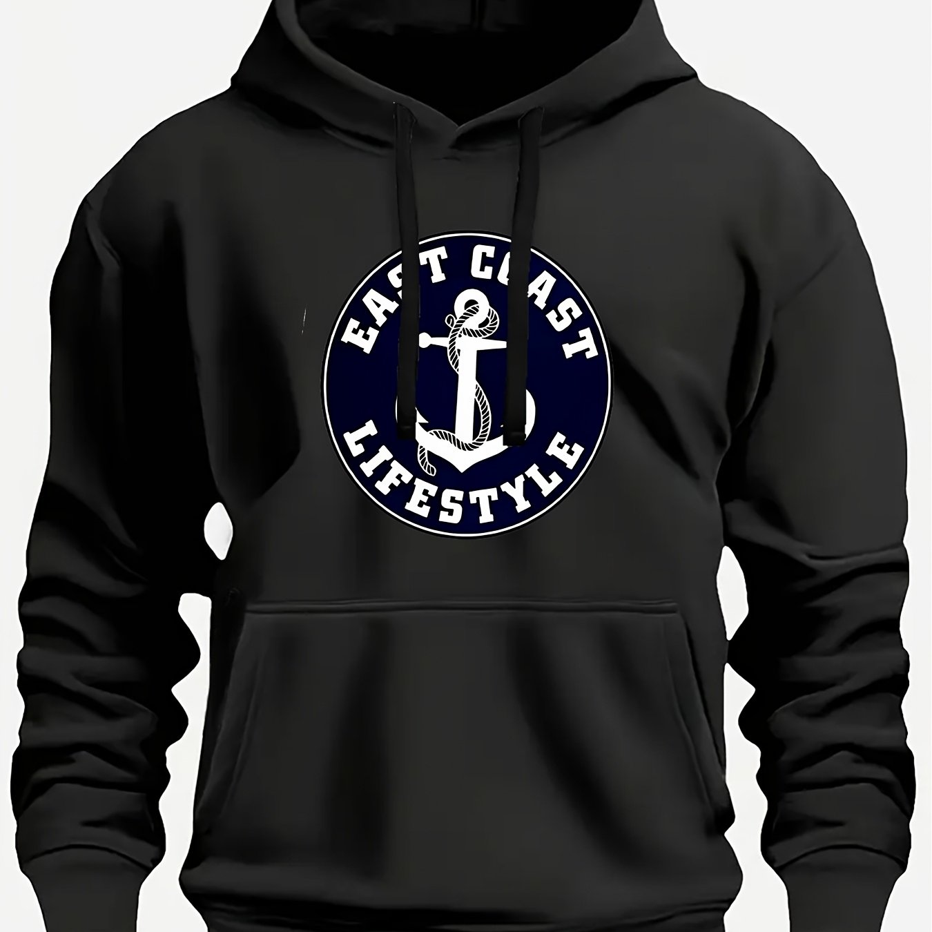 TEMU Nouveau sweat à capuche imprimé pour homme 2025, pull décontracté tricoté automne/hiver avec capuche à cordon de serrage, sweat à capuche de