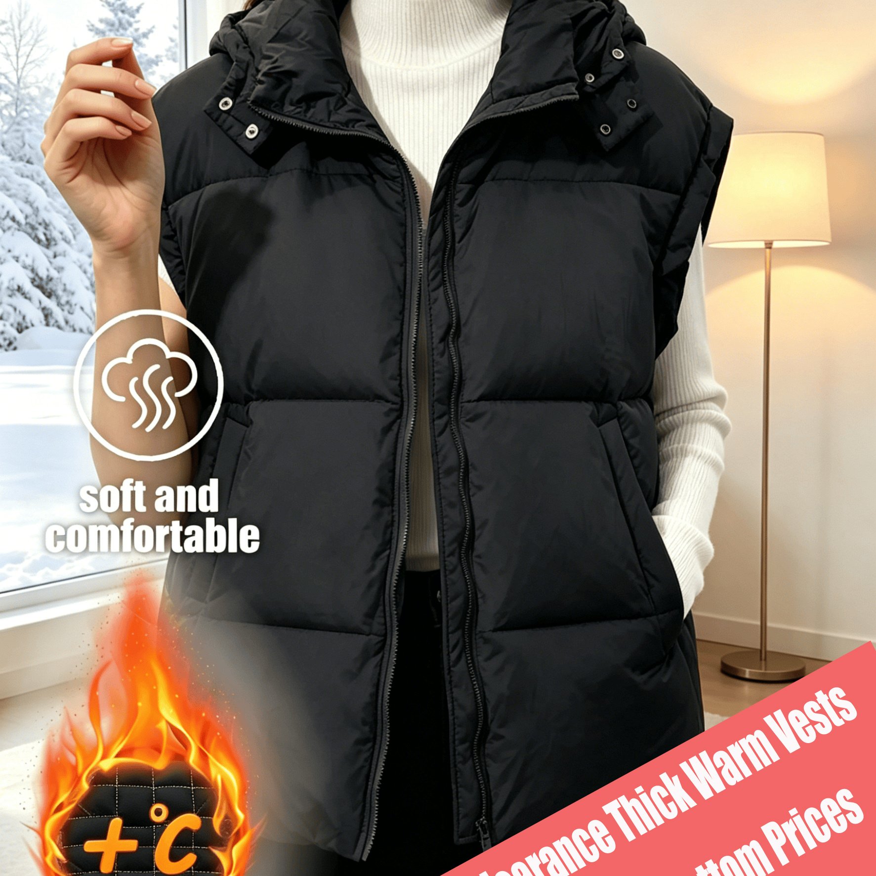 TEMU Winter Clearance Women'S Clothing Sale: Women'S Winter Warm Vests, Vests, Jackets, And Jackets with Hats, Women'S Winter Jackets, Women'S Winter