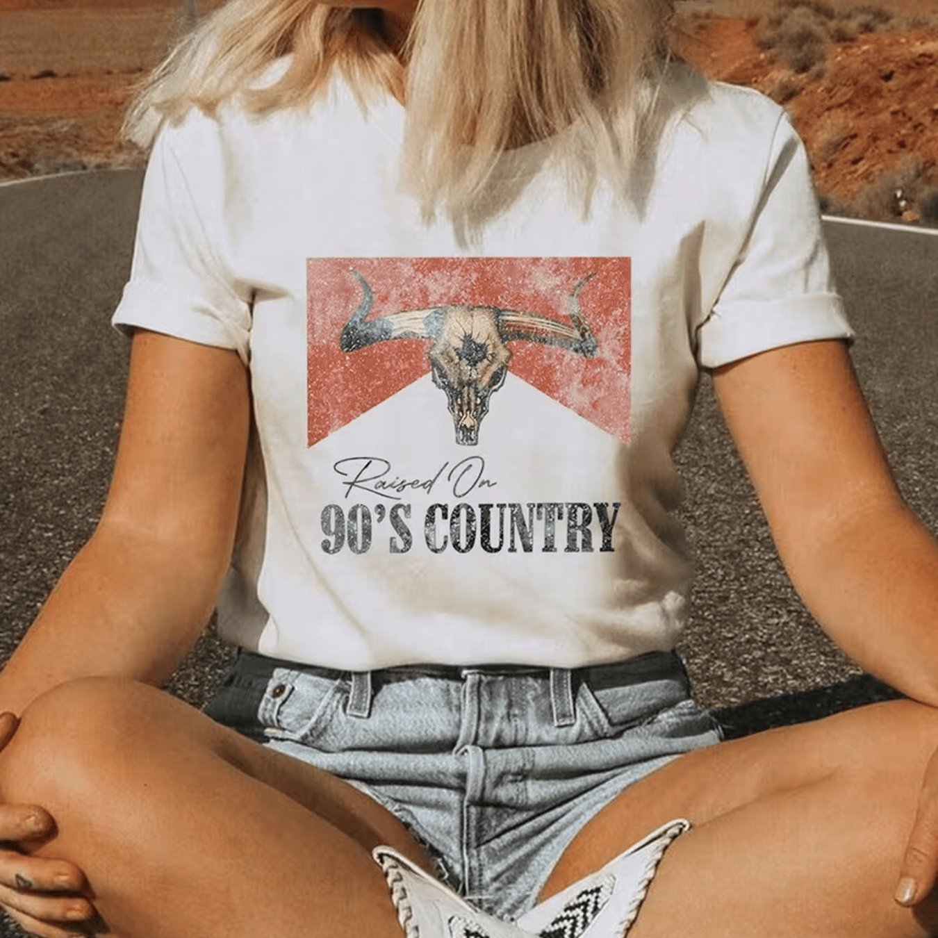 TEMU T-shirt Country Ambiance Rétro, Graphique Nostalgique, , Style Décontracté, Vêtement d'Été Tendance