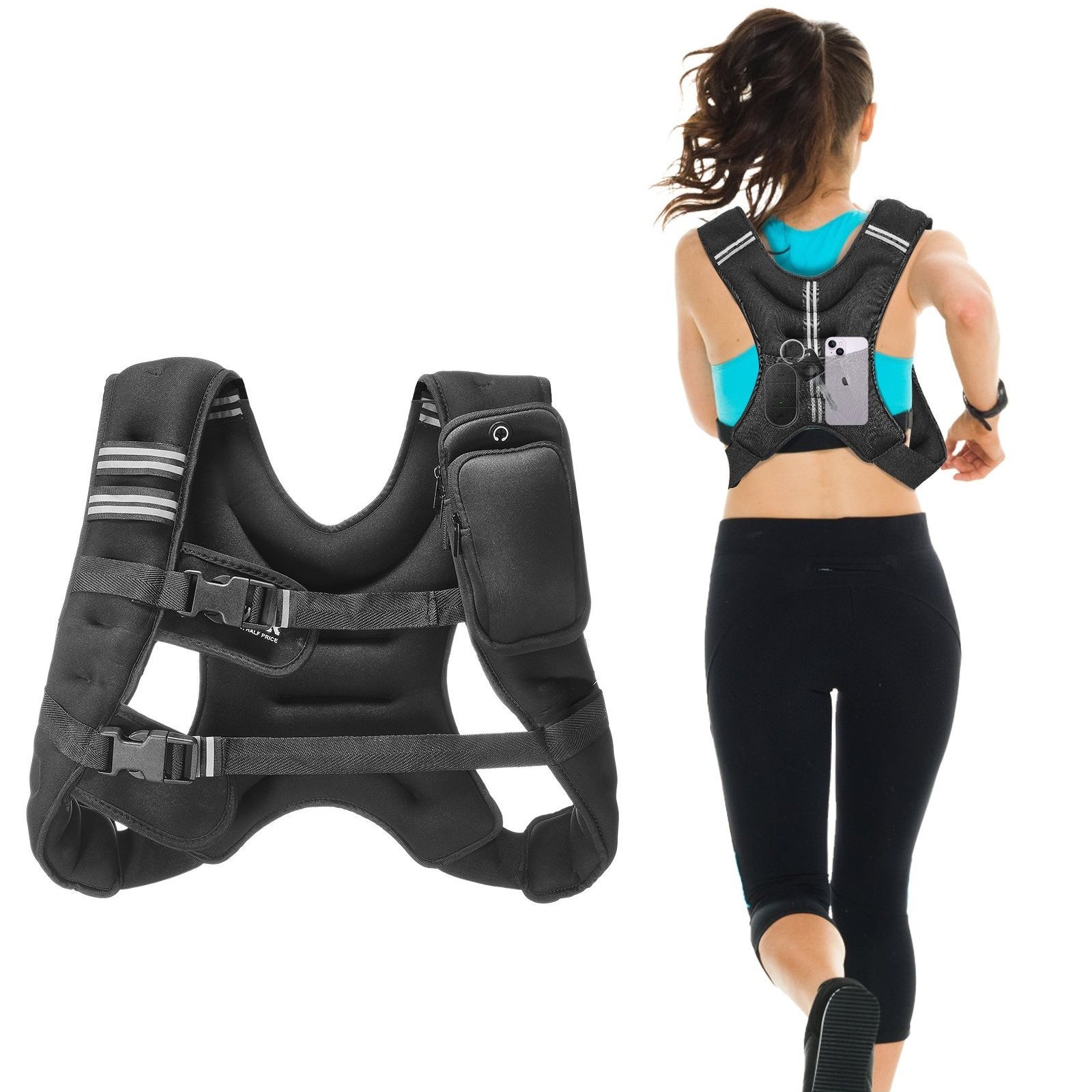 TEMU VEVOR 12lb Gilet Poids pour Hommes Femmes Équipement d'entraînement pour l'entraînement de force