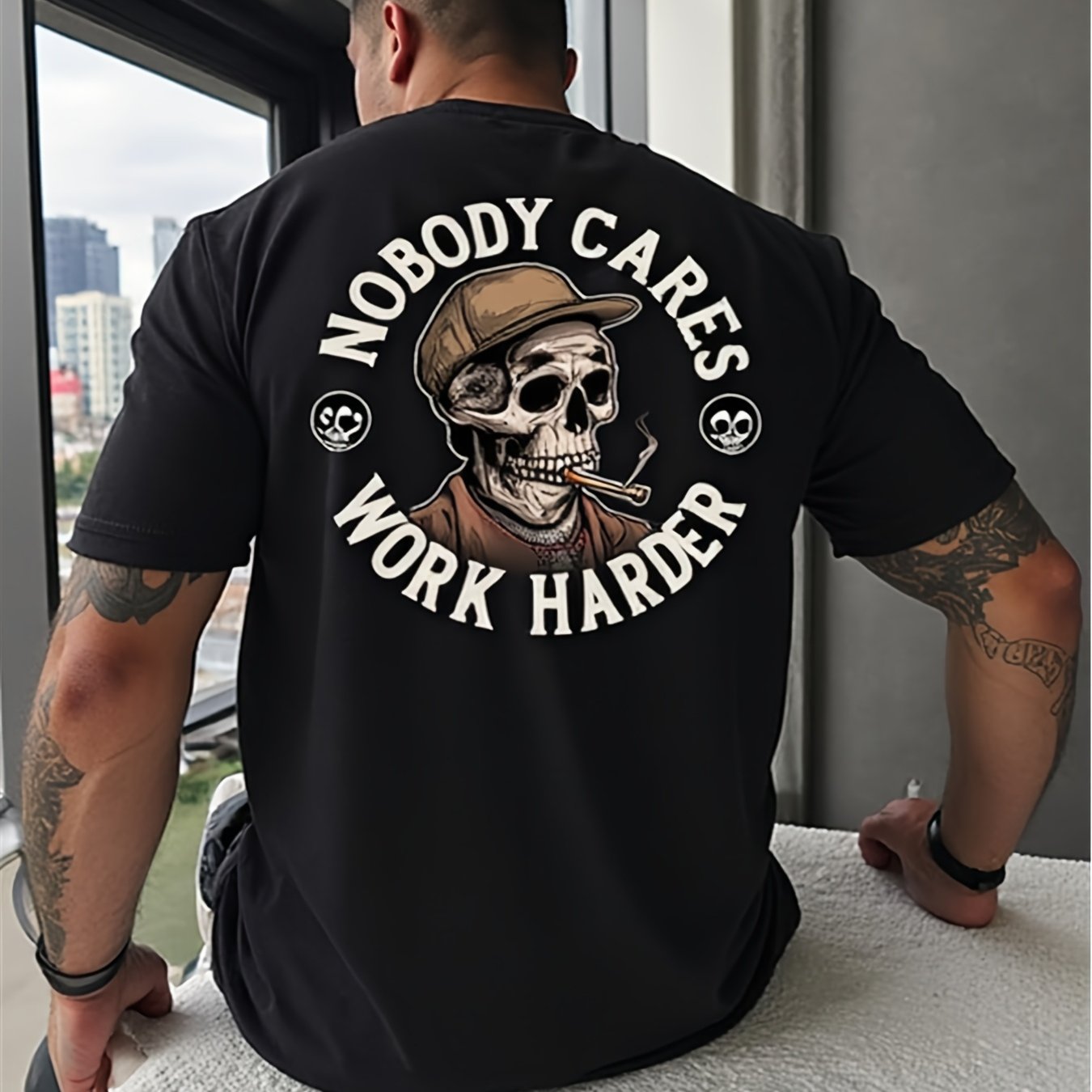 TEMU And Your Attitude ! A Featuring A Graphic Design That _nobody Cares_ And _work Harder_ On The Back Perfect For
