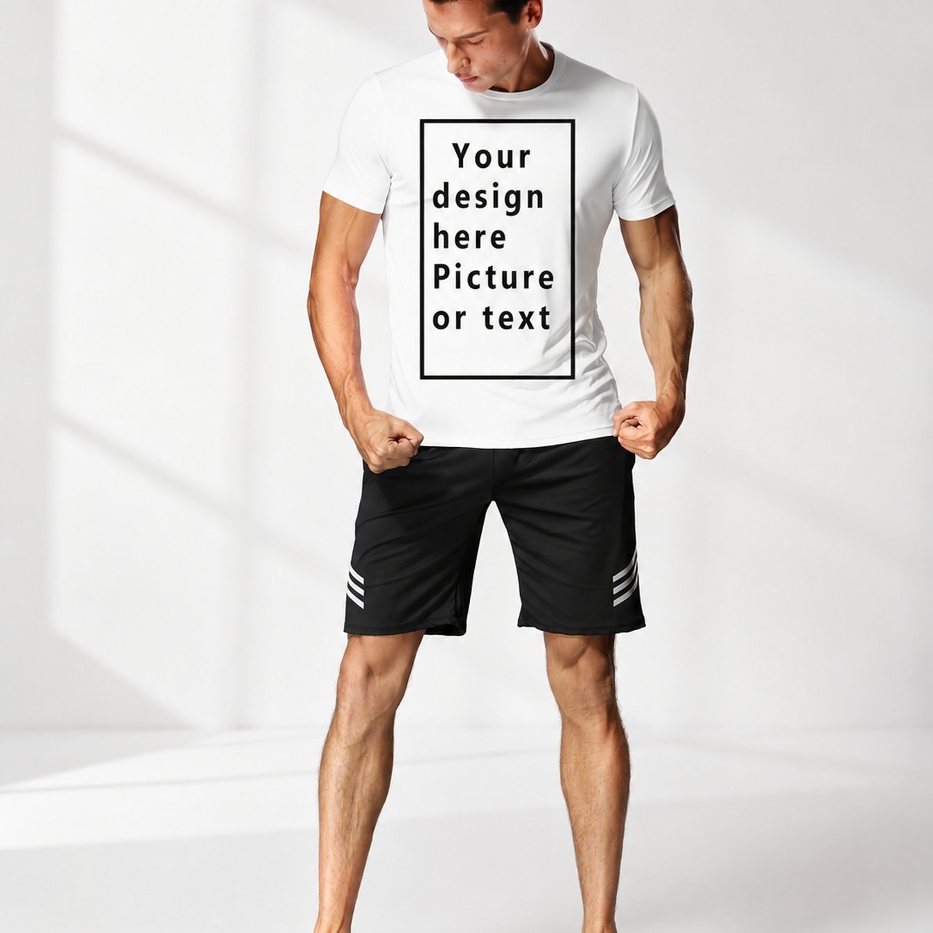 TEMU T-shirt de sport personnalisable avec votre design, image ou texte – Idéal pour , l'entraînement ou les tenues décontractées.
