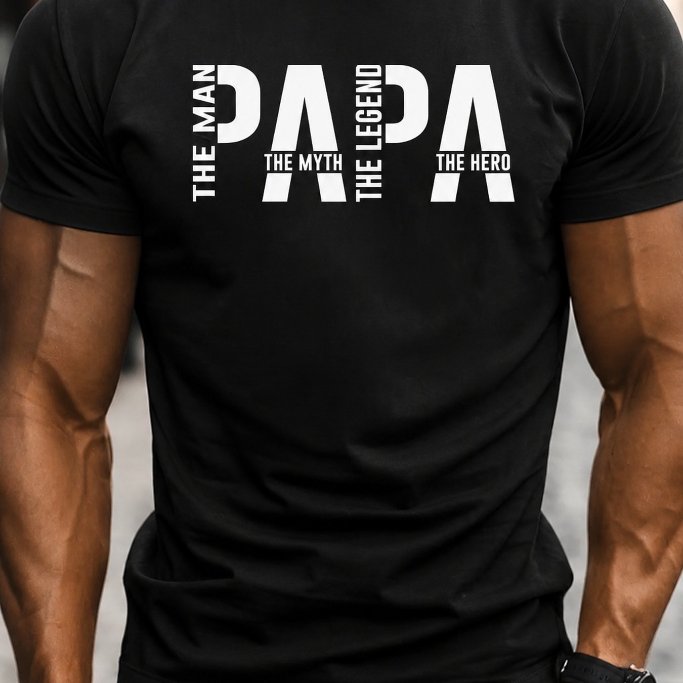 TEMU Papa The Man The Legend Graphic T-shirt Gift For Dads