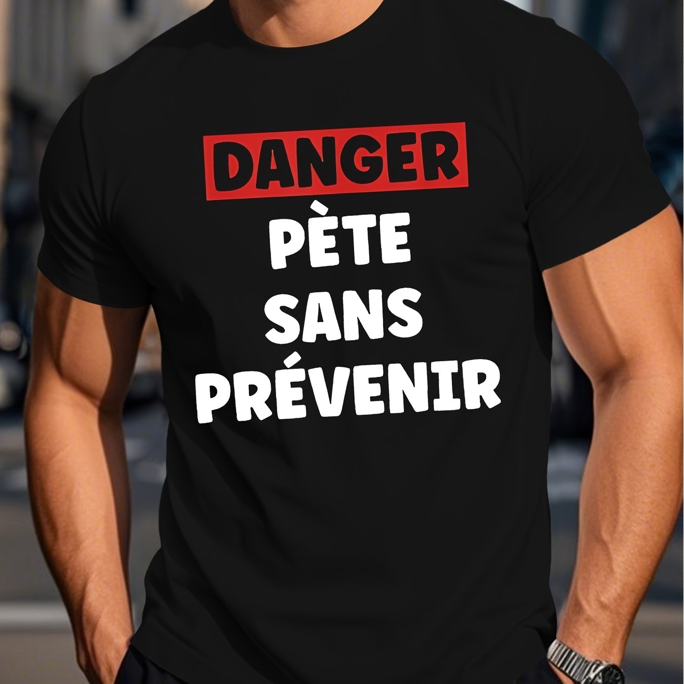 TEMU T-shirt humoristique pour homme avec slogan français « I'm French » et texte français ( Français) - Léger, respirant, décontracté, coupe ample